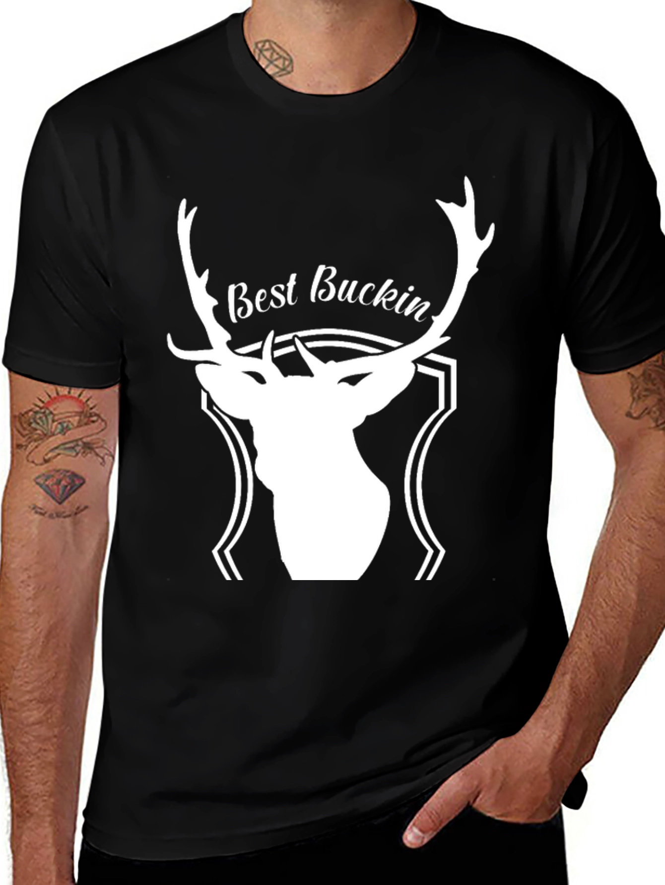 Variant 18 of Best Buckin' Deer Graphic T-Shirt - Black