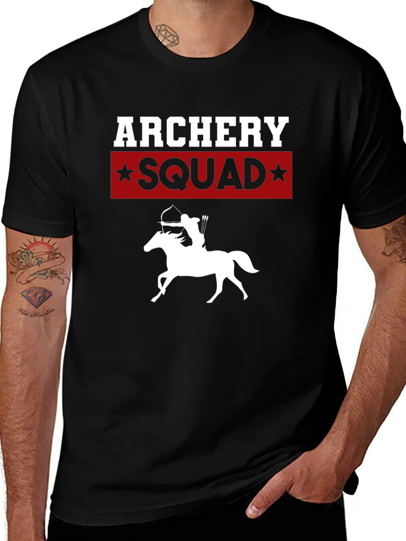 Variant 4 of Archery Squad Black Graphic Tee