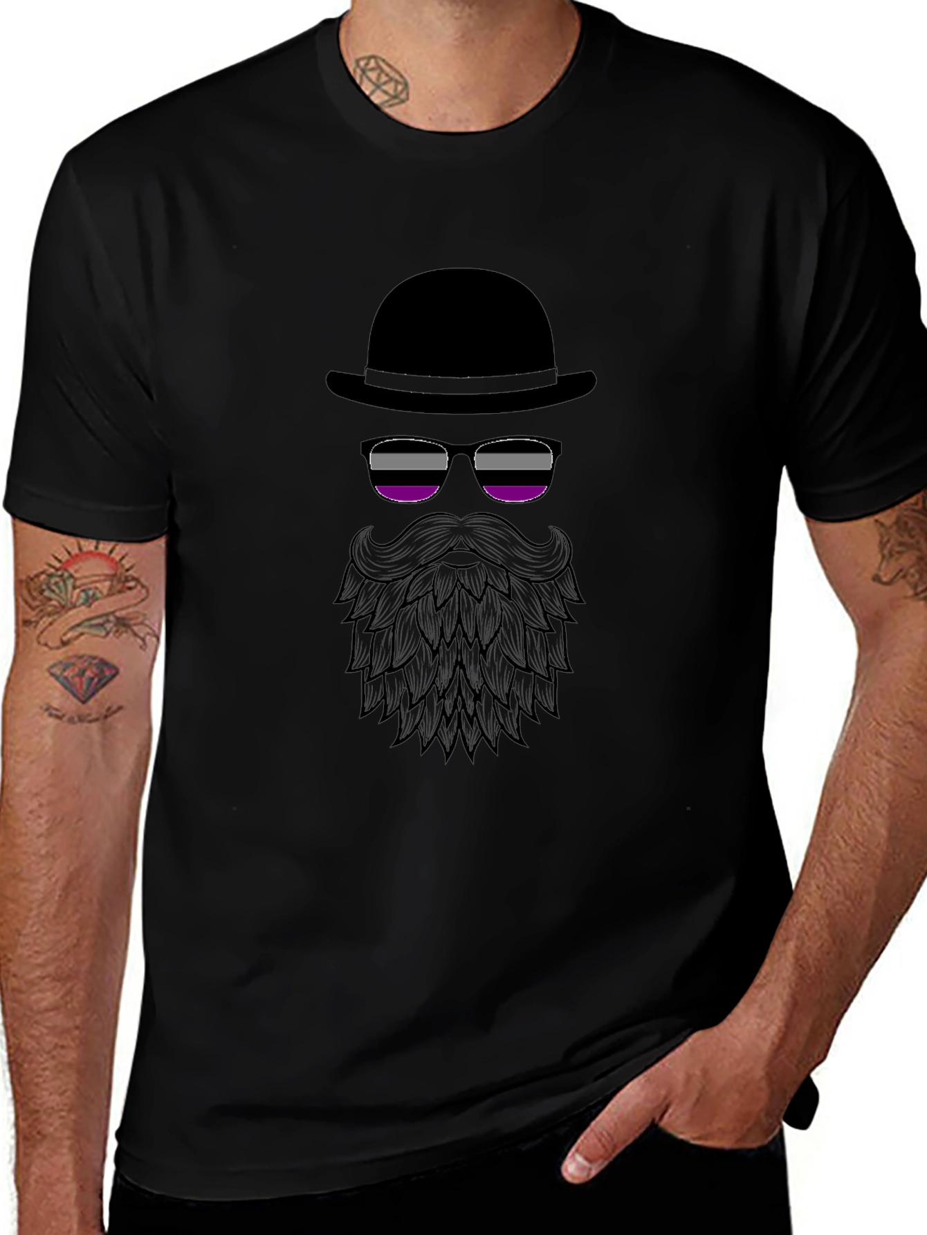 Asexual Pride Gentleman Graphic Tee
