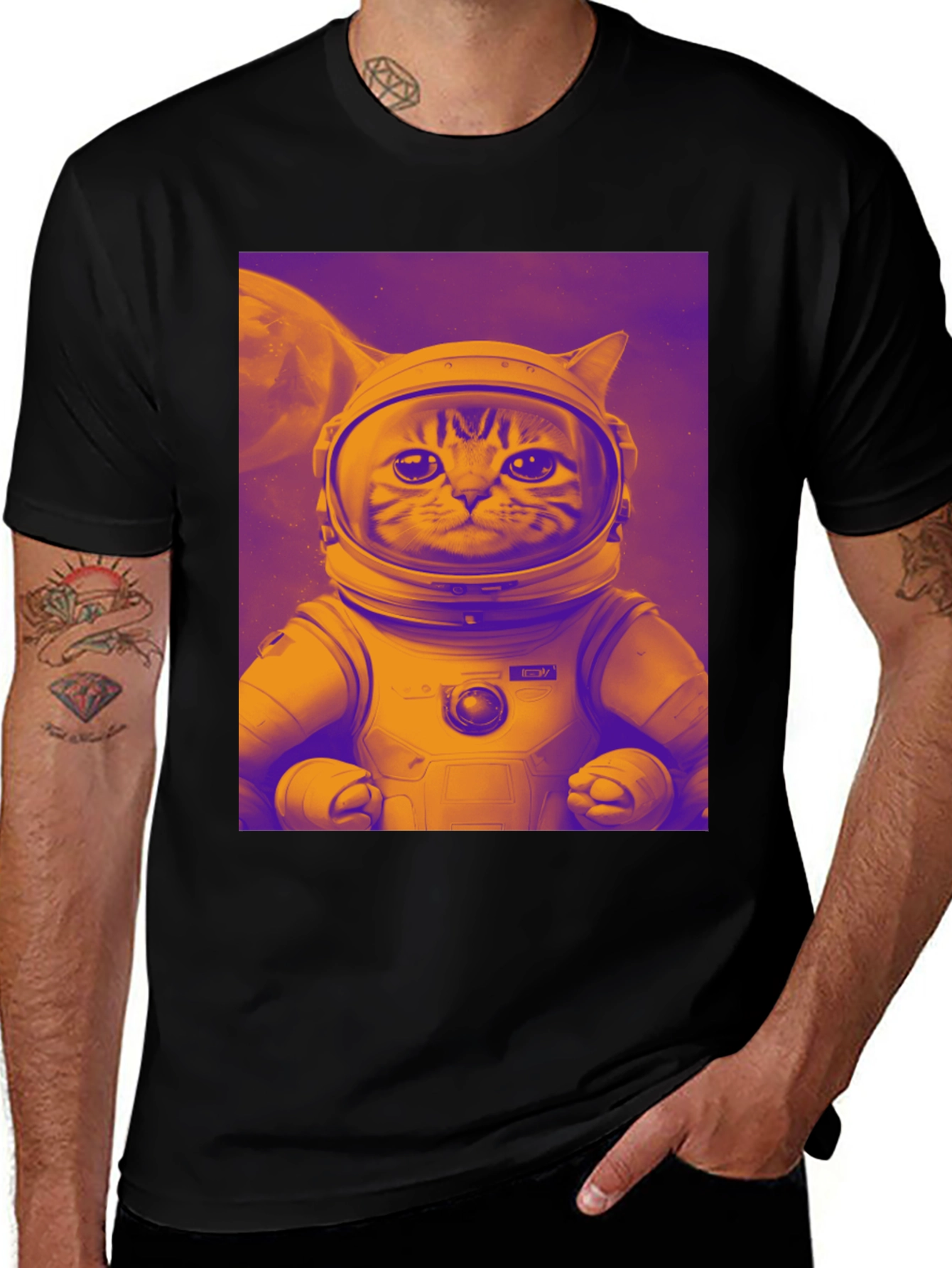 Variant 8 of Cat Astronaut T-Shirt