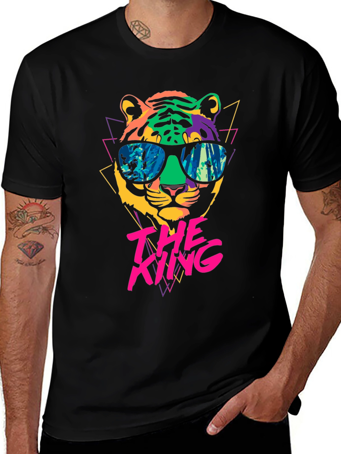 Variant 18 of Cool Tiger Graphic Tee - The King