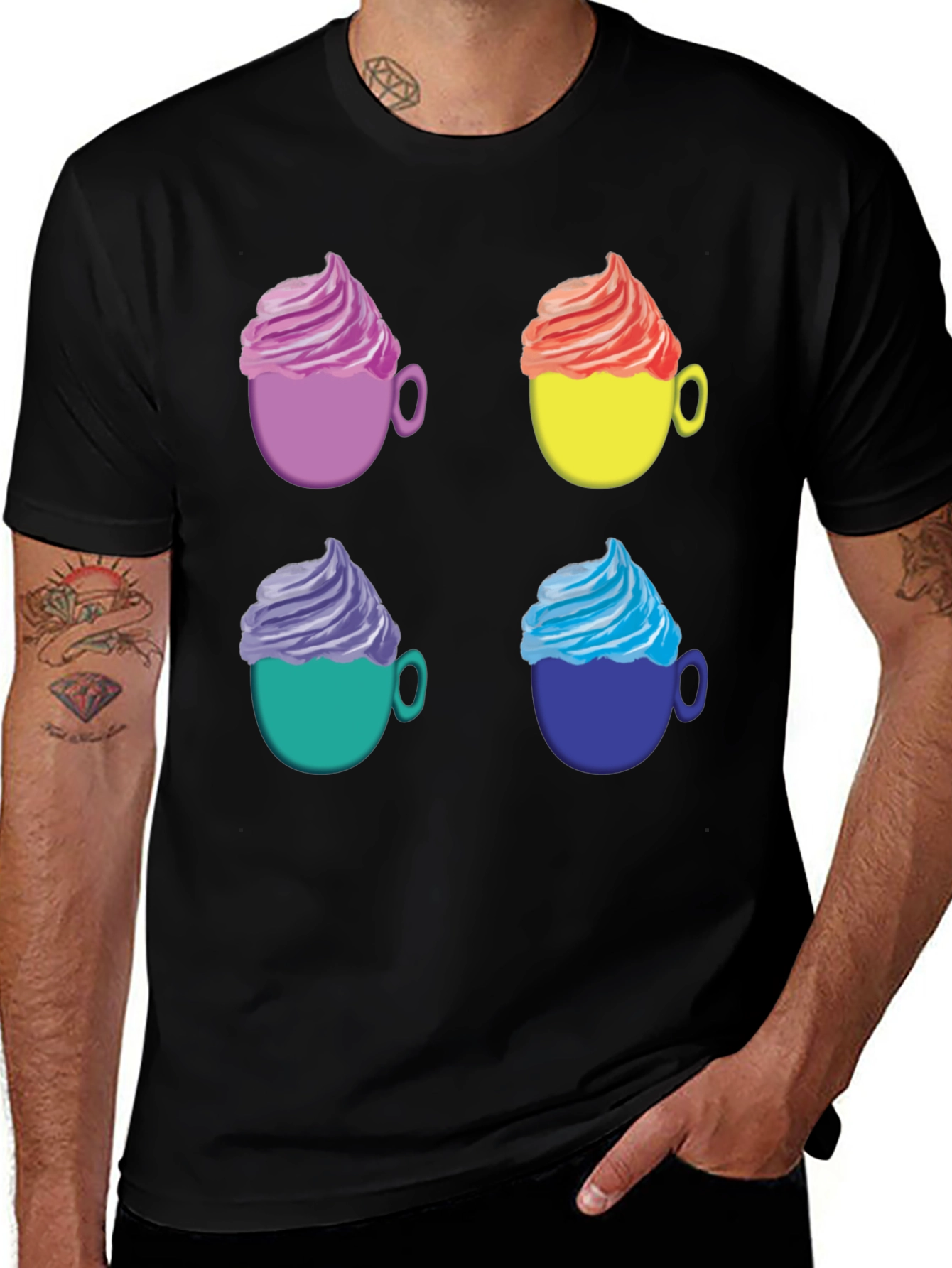 Variant 12 of Cupcake T-Shirt - Colorful Cup Design 
