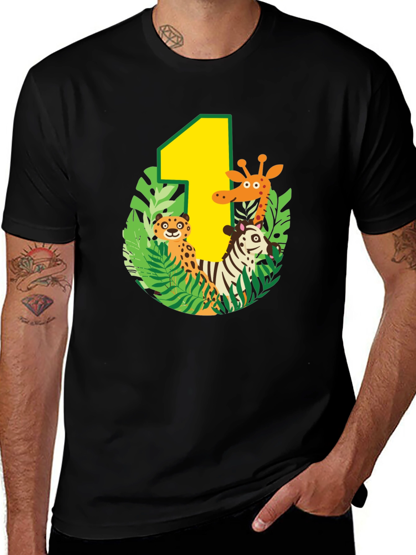 Variant 26 of Jungle Animals First Birthday T-Shirt