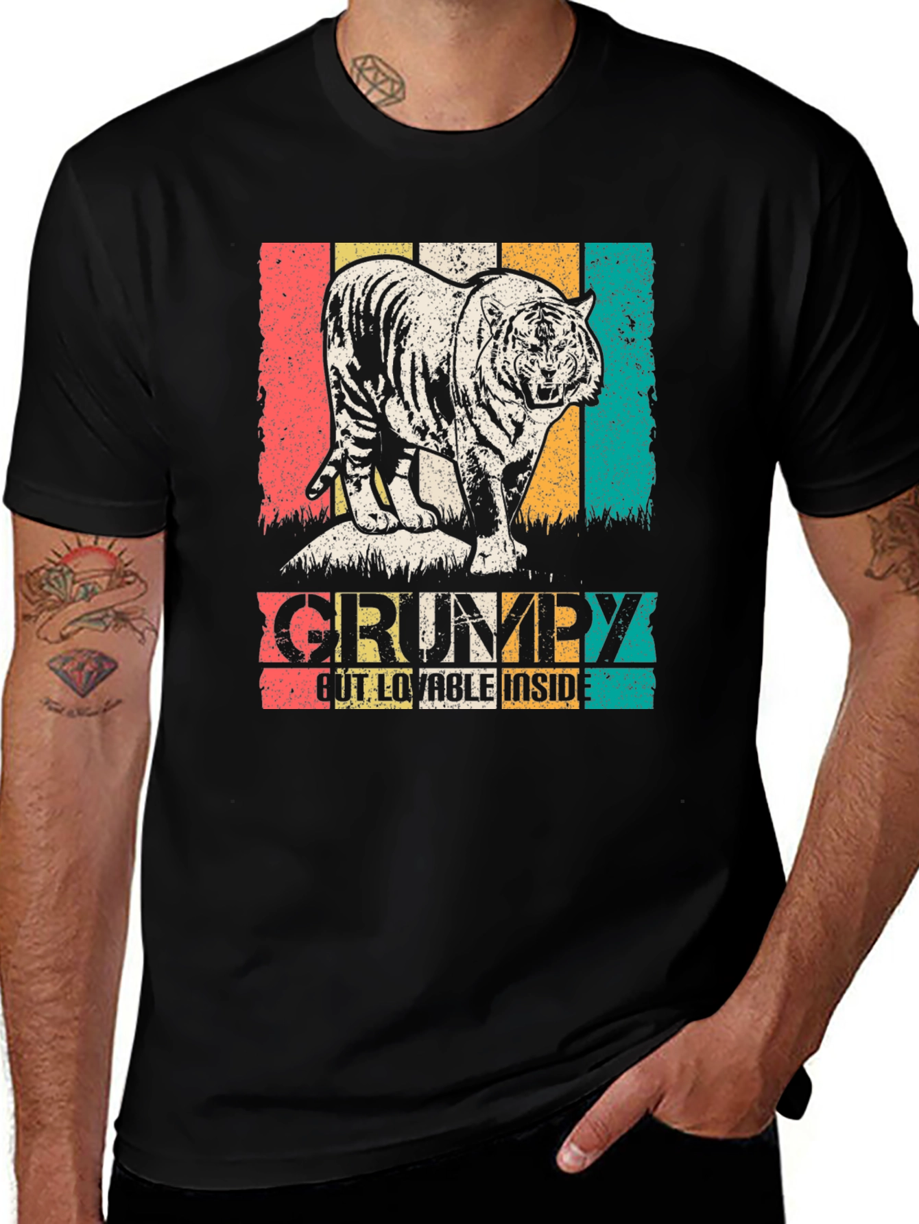 Variant 21 of Grumpy but Lovable Tiger Graphic T-Shirt