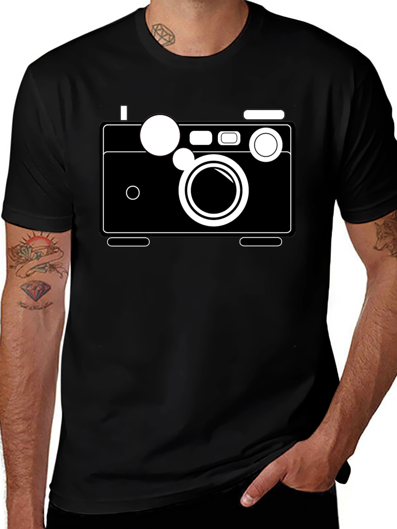 Variant 21 of Retro Camera Graphic T-Shirt - Classic Style