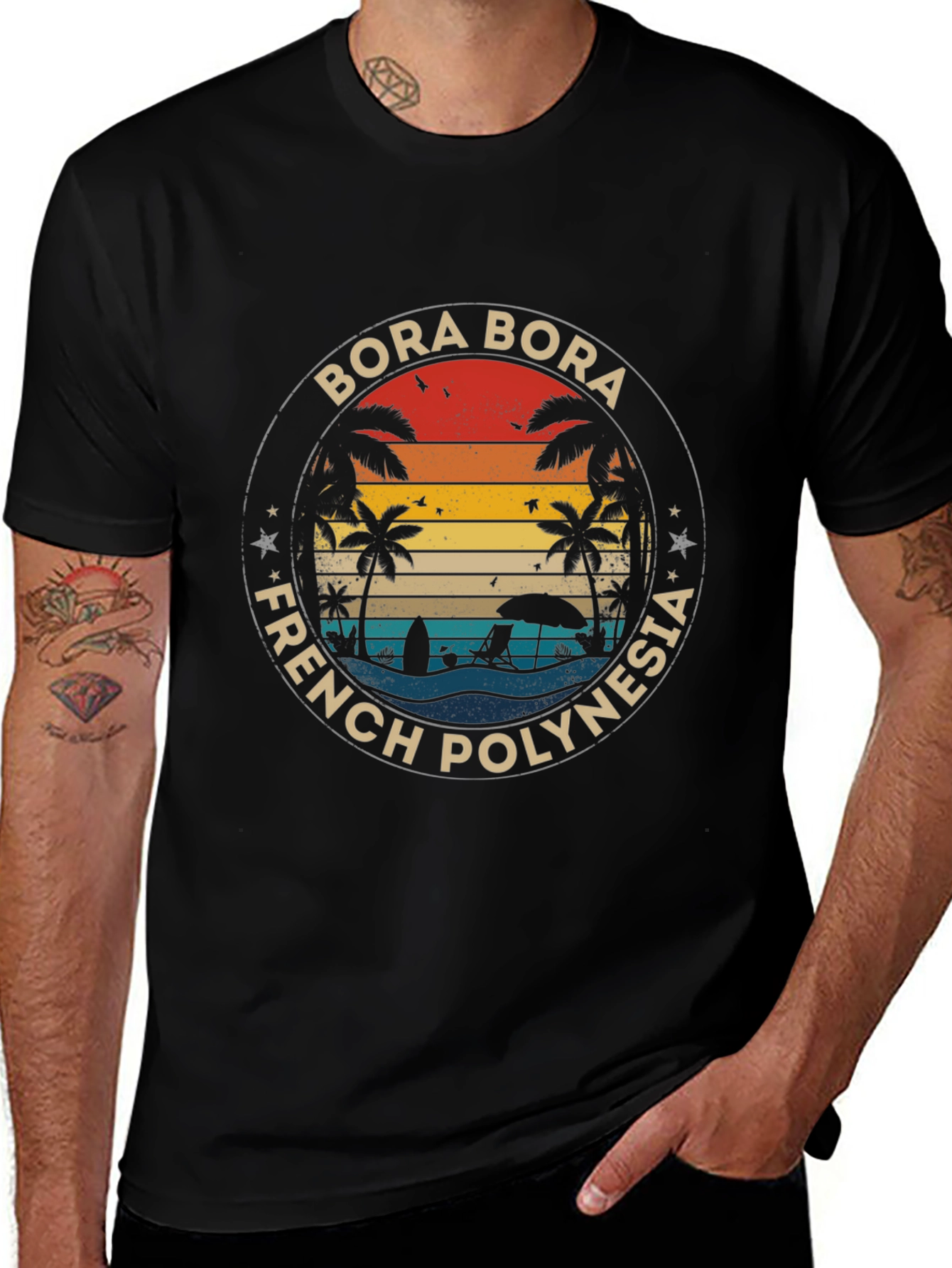 Bora Bora French Polynesia Retro T-Shirt