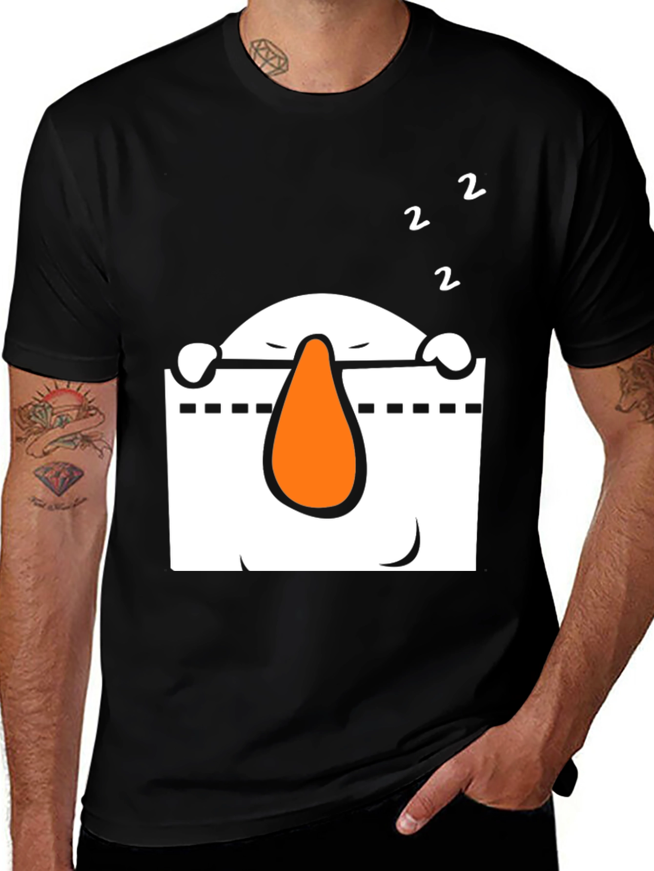 Variant 7 of Sleepy Snowman Graphic Tee