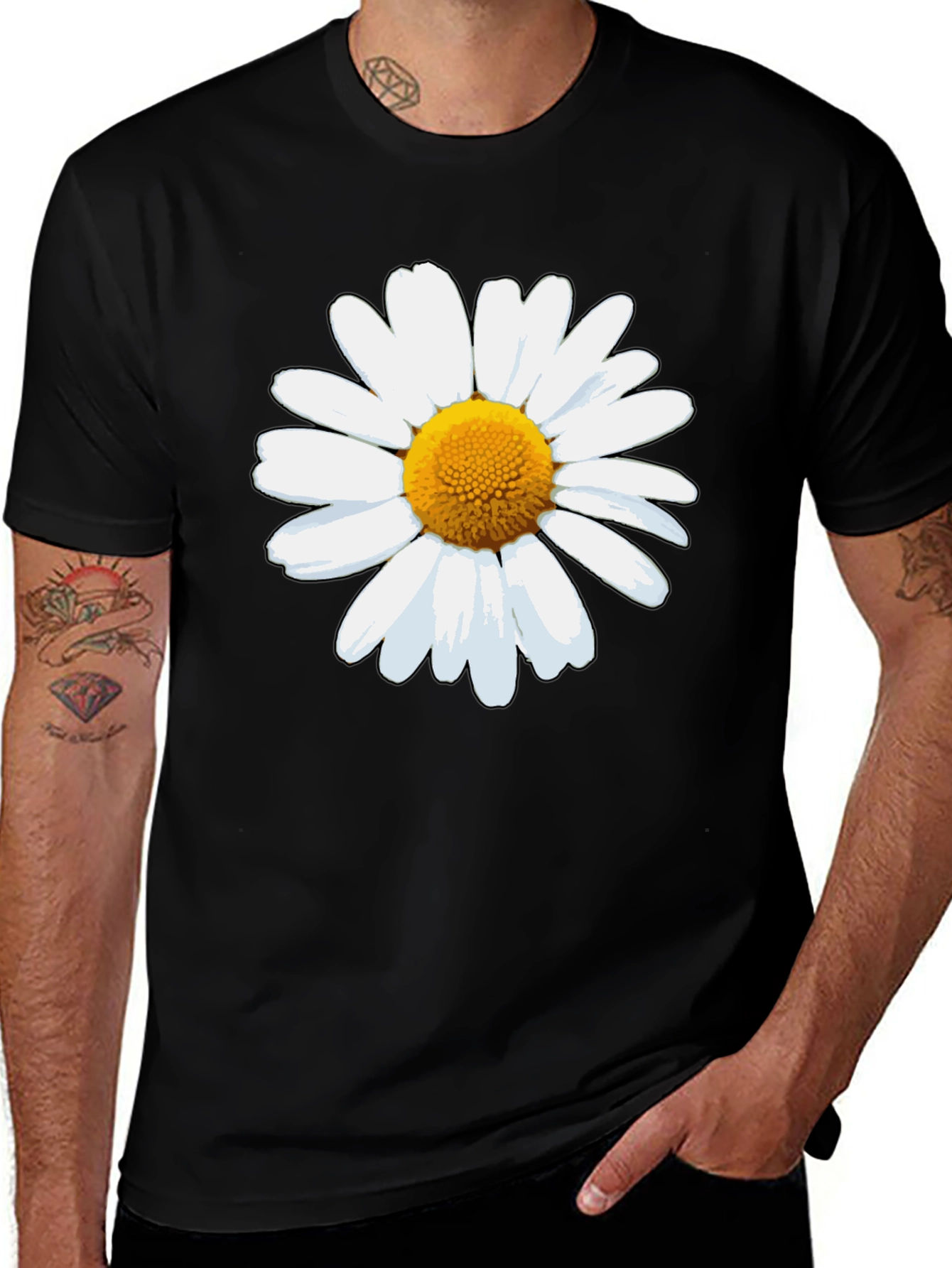 Variant 18 of Daisy Graphic Tee - Classic Black T-Shirt