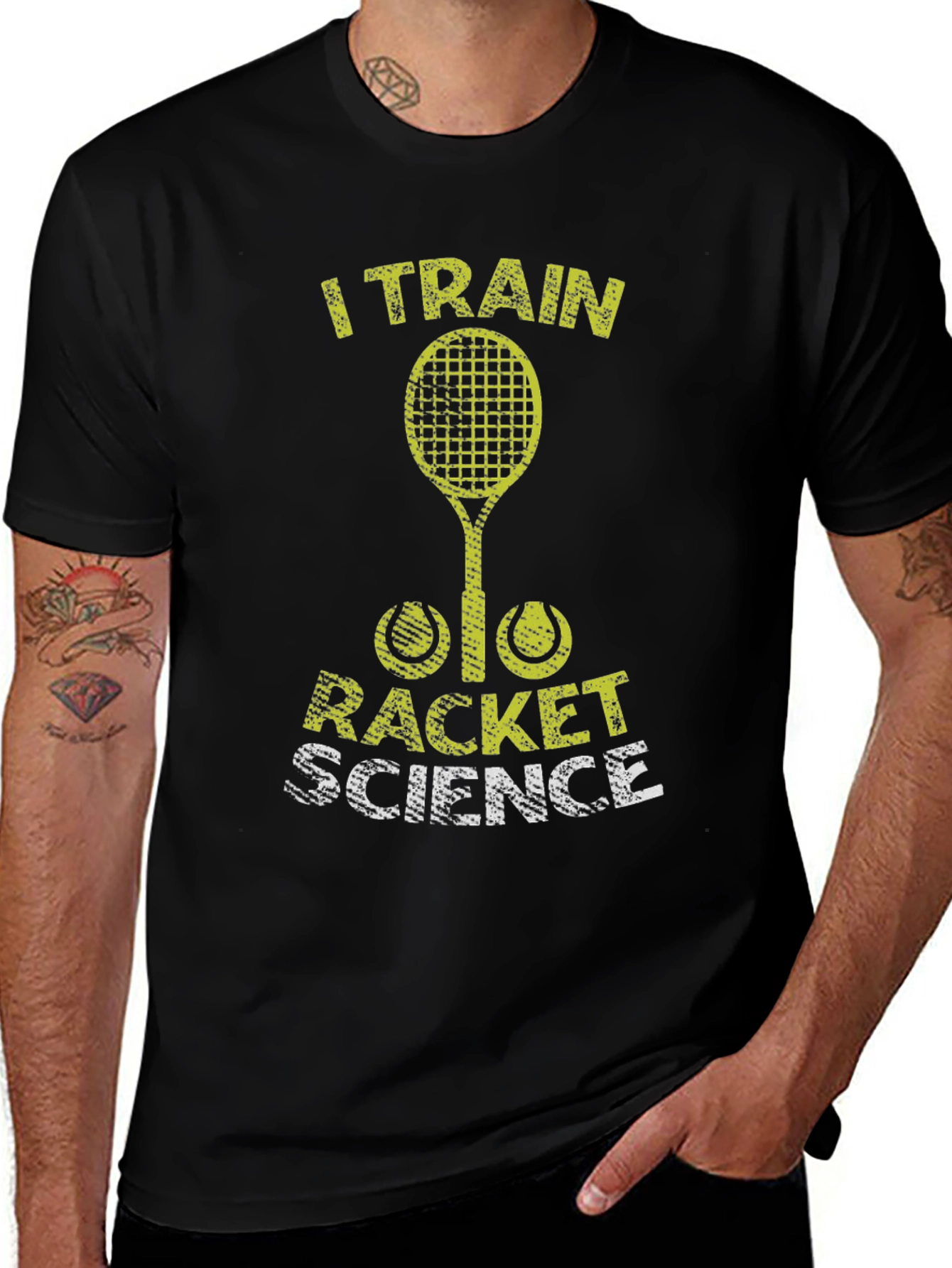 Variant 3 of I Train Racket Science Graphic Tee