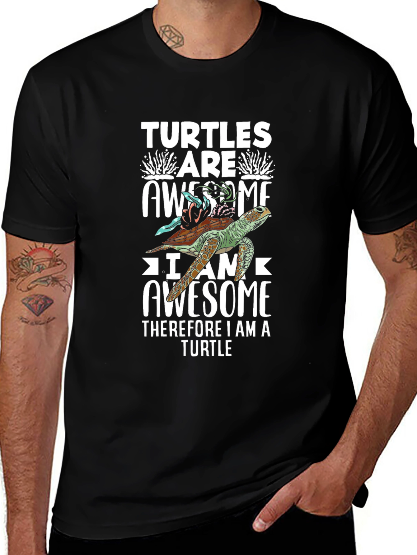 Variant 21 of Awesome Turtle Graphic T-Shirt - Unisex