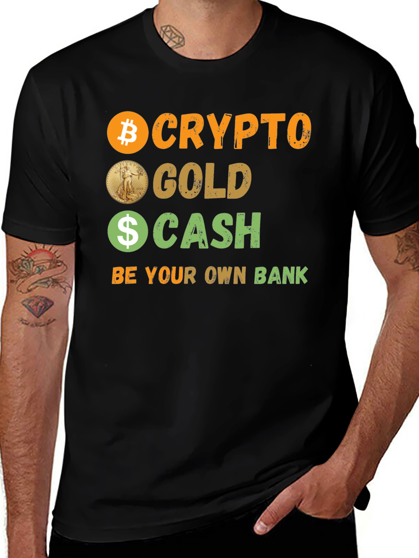 Variant 11 of Crypto Gold Cash T-Shirt