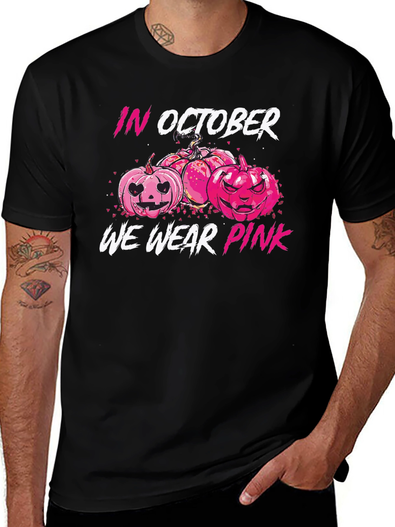 Variant 22 of In October We Wear Pink Pumpkin T-Shirt