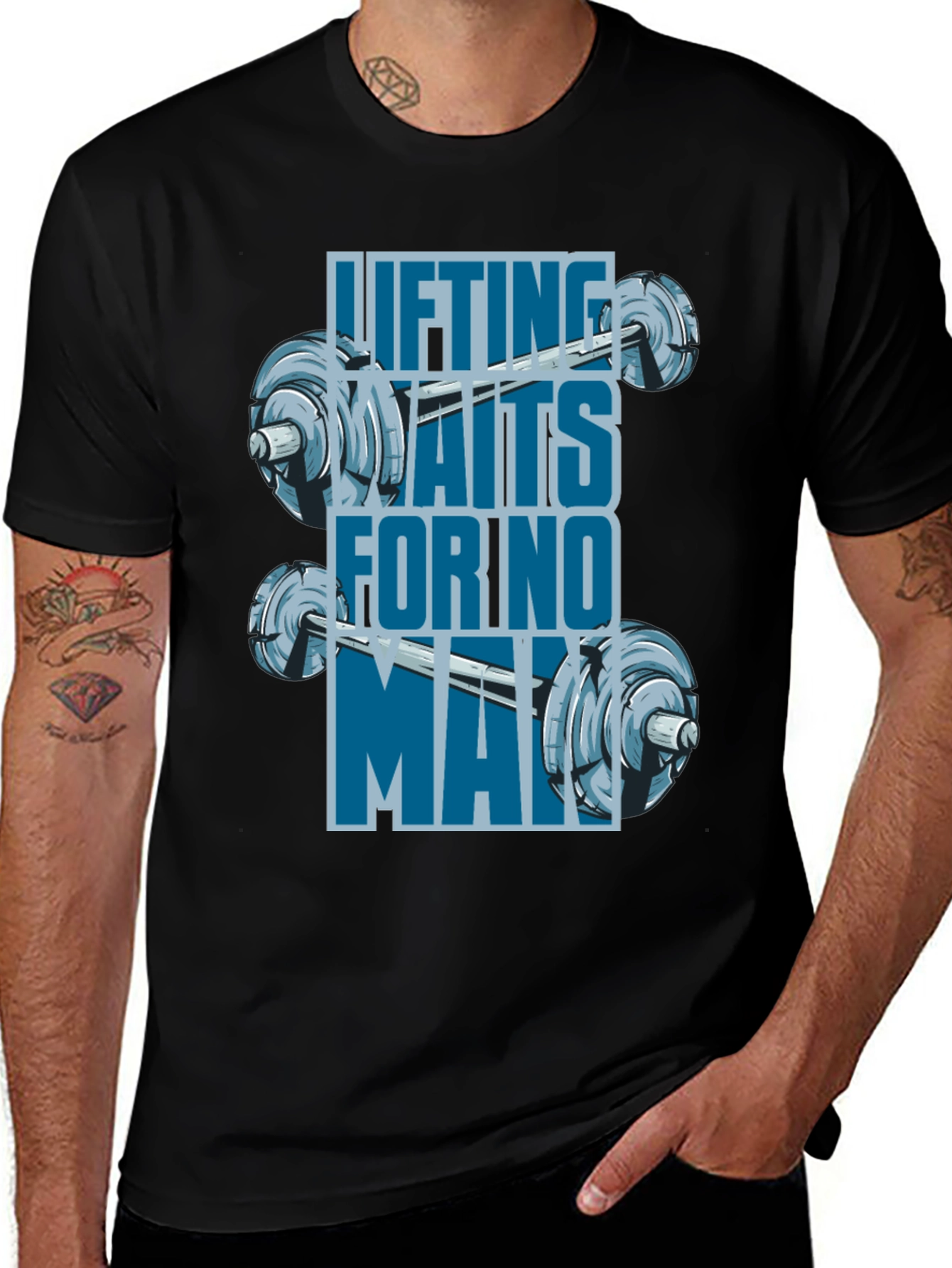 Variant 13 of Lifting Waits For No Man Graphic T-Shirt