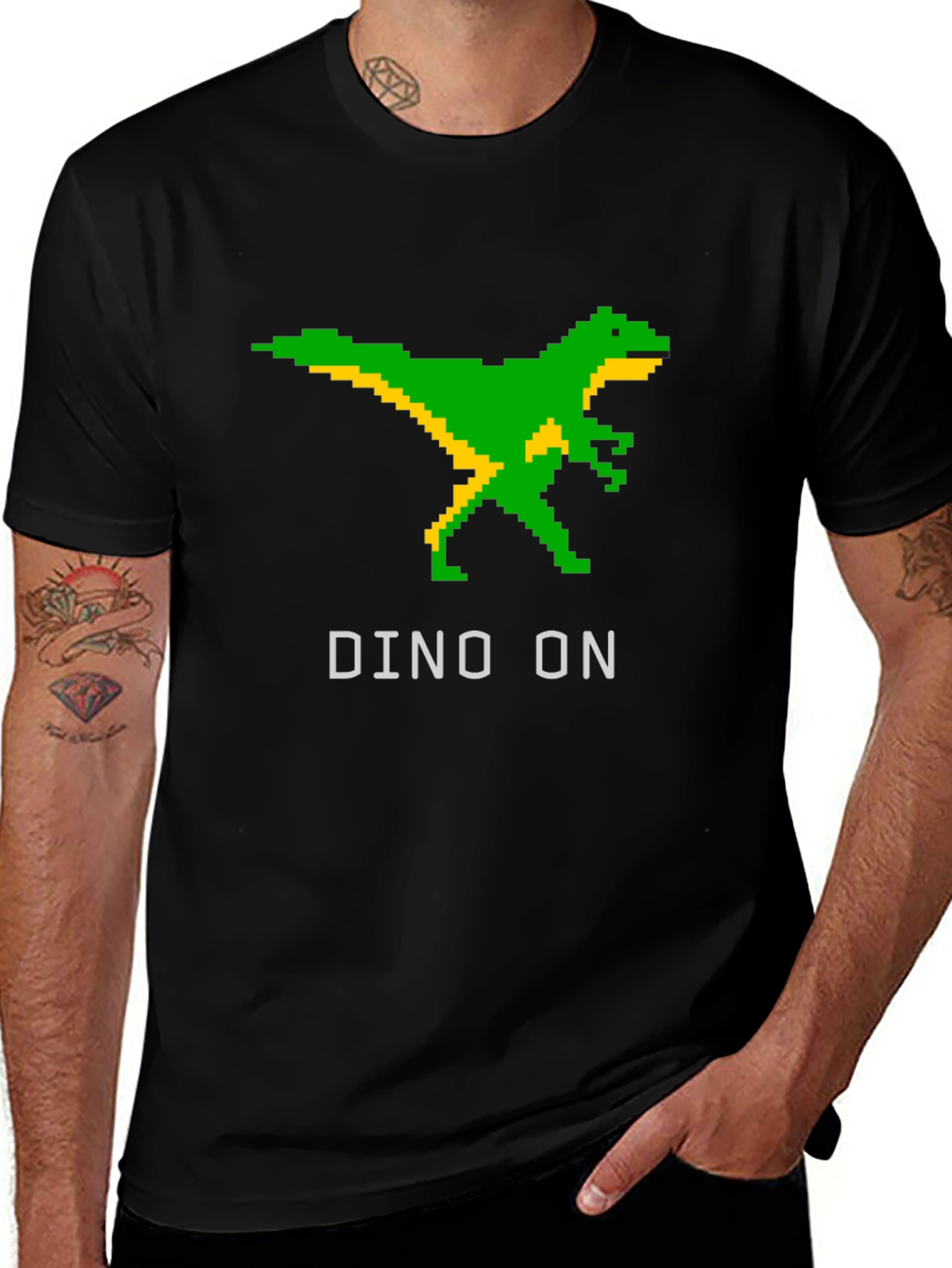 Variant 20 of DINO ON Black T-Shirt
