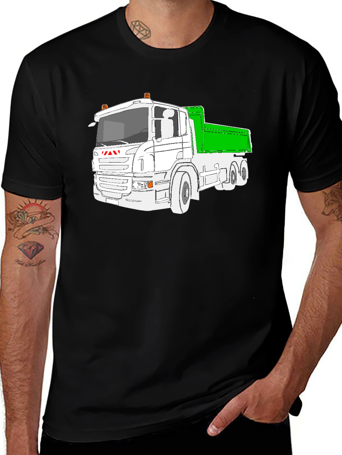 Variant 2 of Truck Graphic T-Shirt - Black Heavy Duty Vehicle Tee