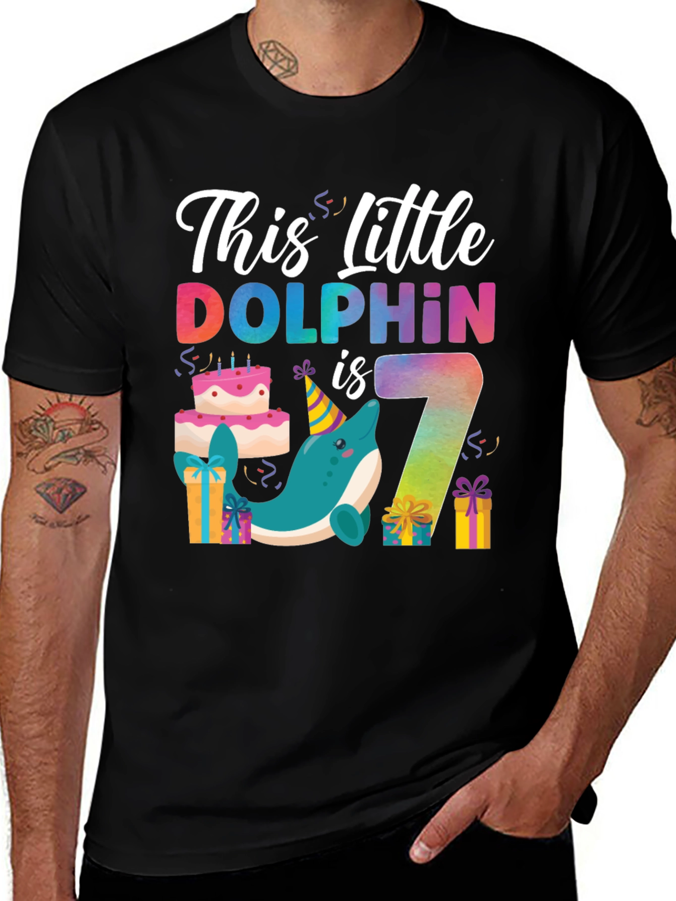 Variant 25 of This Little Dolphin is Seven T-Shirt