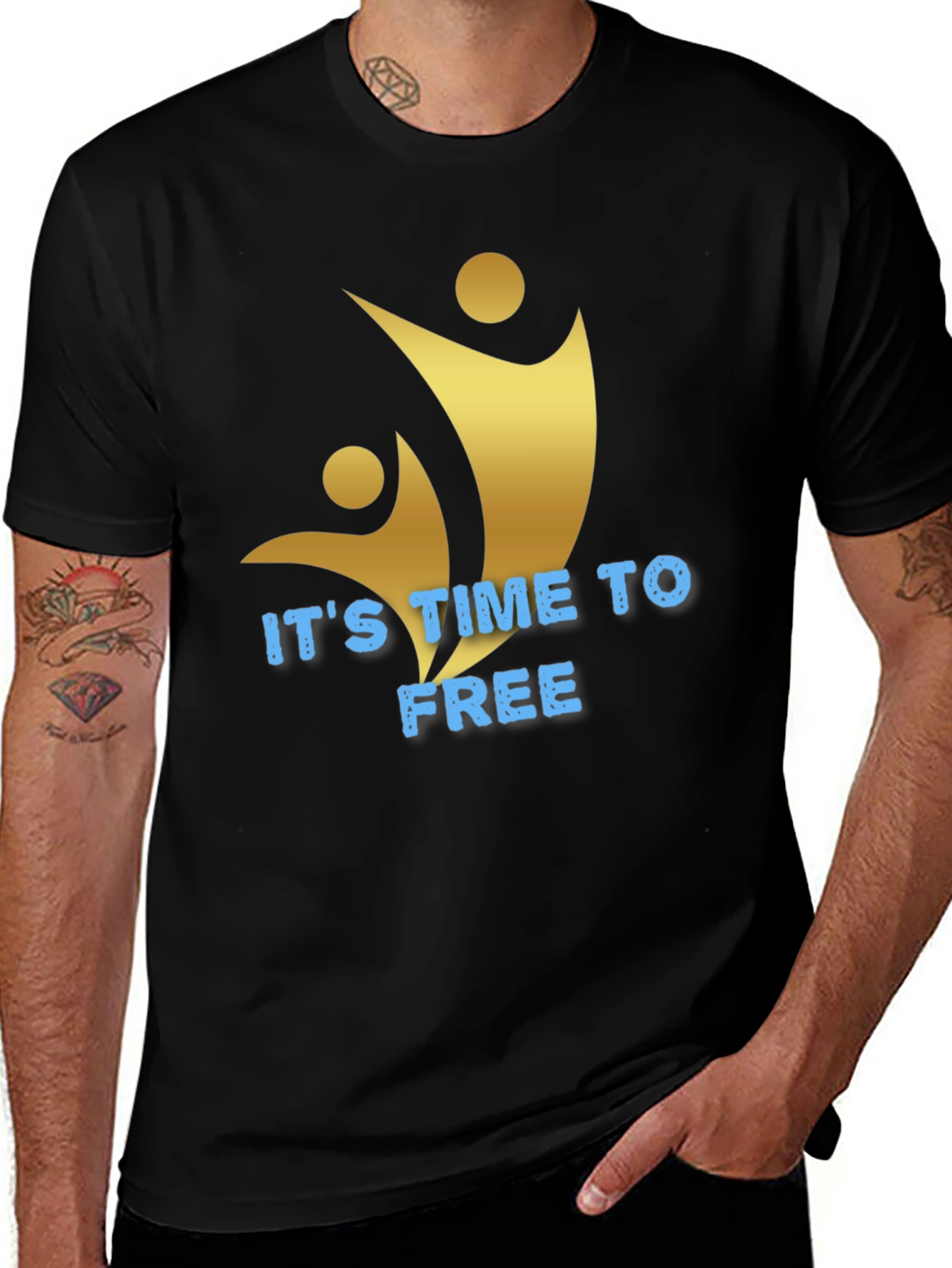 Variant 12 of It's Time To Free Black Graphic Tee