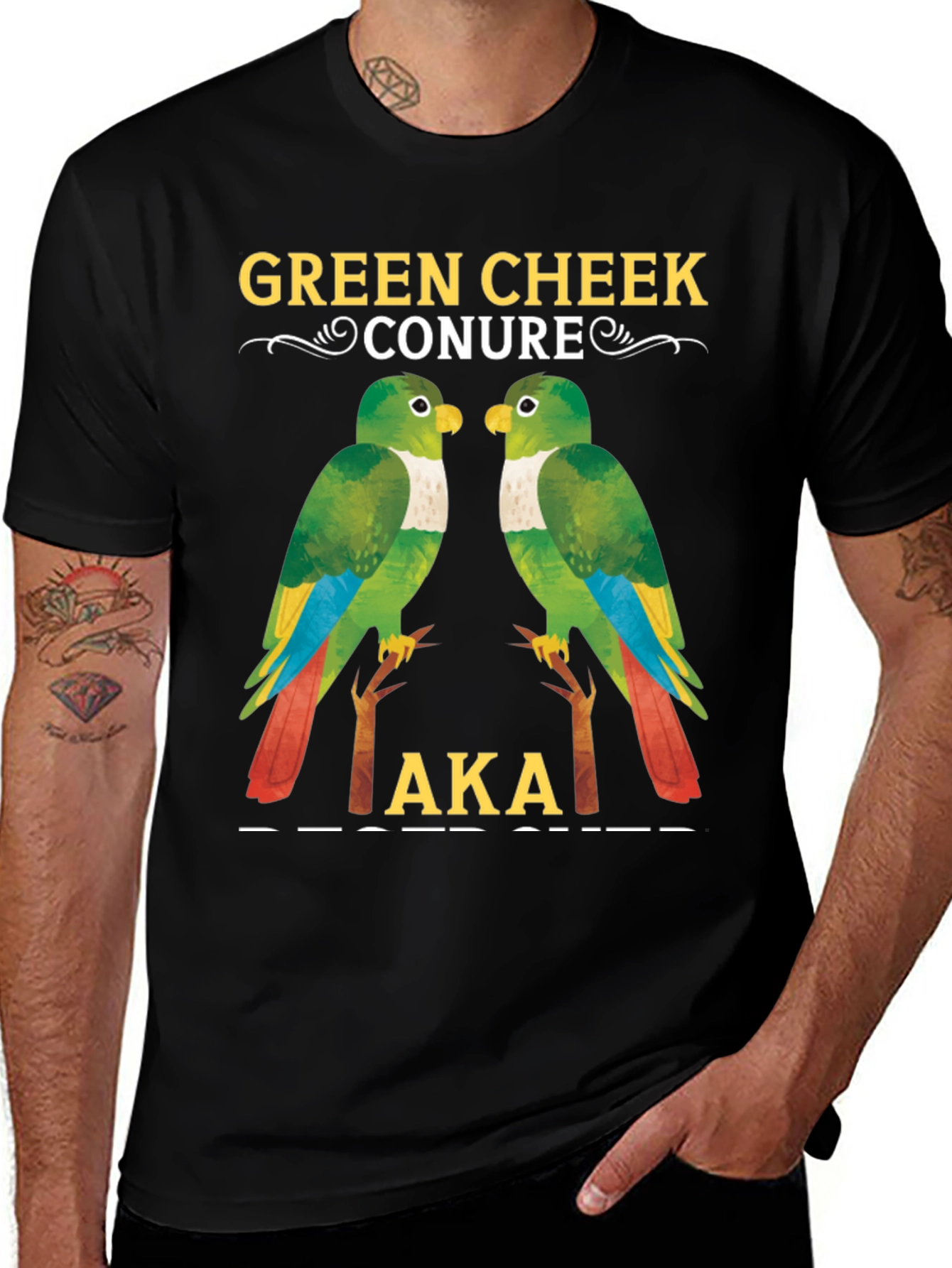 Green Cheek Conure Parrot T-Shirt
