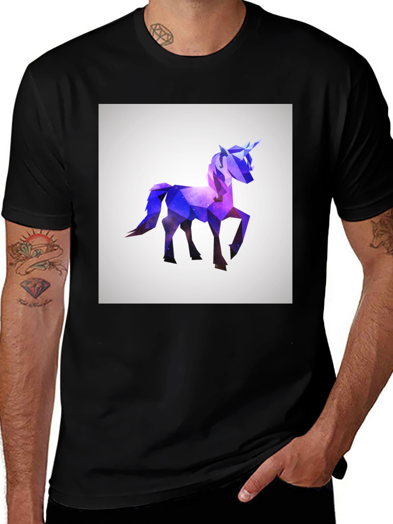 Variant 26 of Geometric Unicorn Graphic Tee