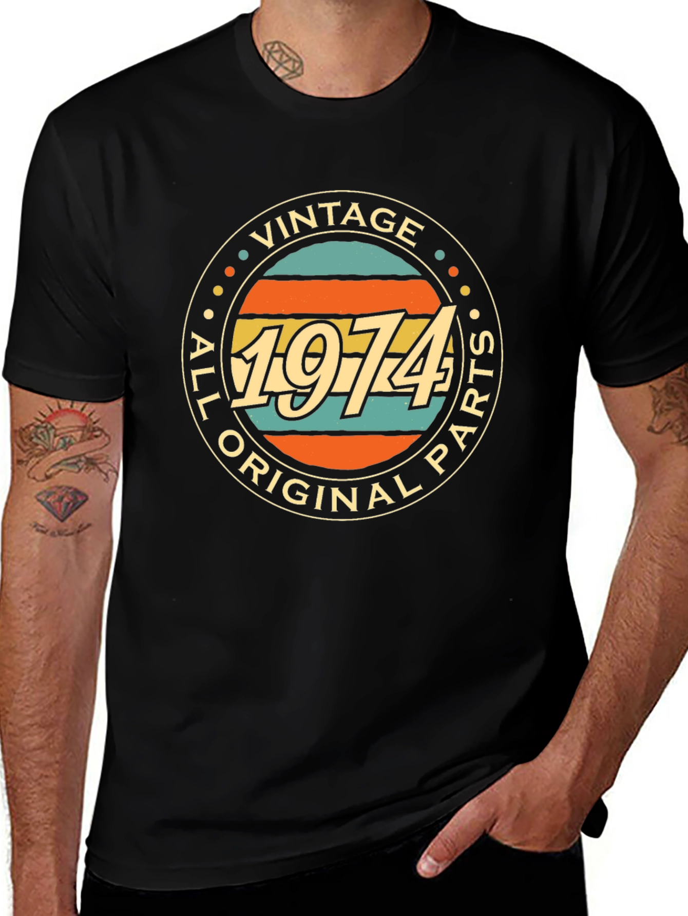 Variant 16 of Vintage 1974 All Original Parts T-Shirt