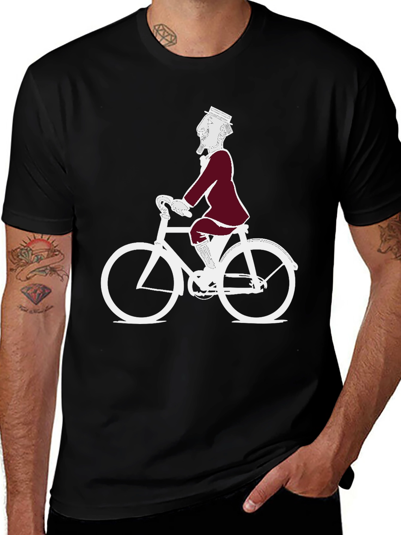 Variant 14 of Vintage Cyclist Graphic T-Shirt - Classic Style