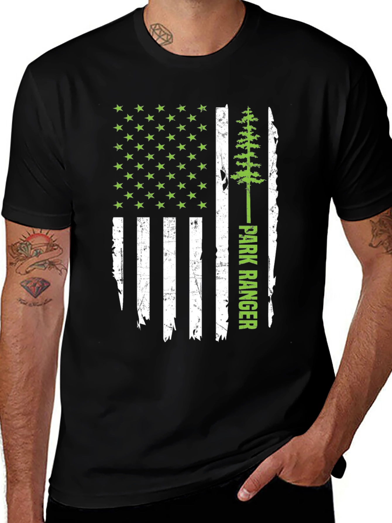 Variant 18 of Park Ranger American Flag T-Shirt
