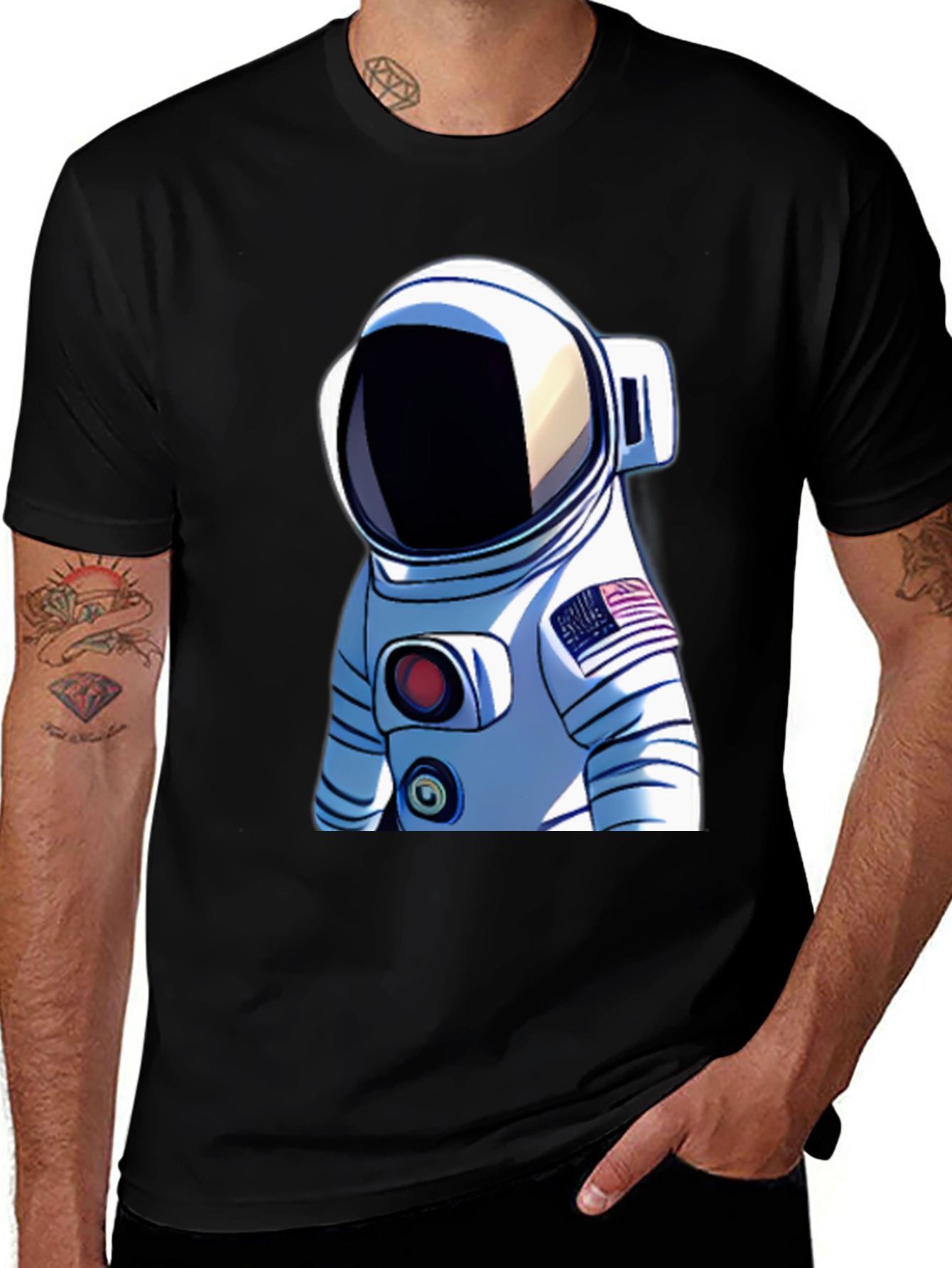 Variant 12 of Astronaut Graphic T-Shirt - Space Adventure Design