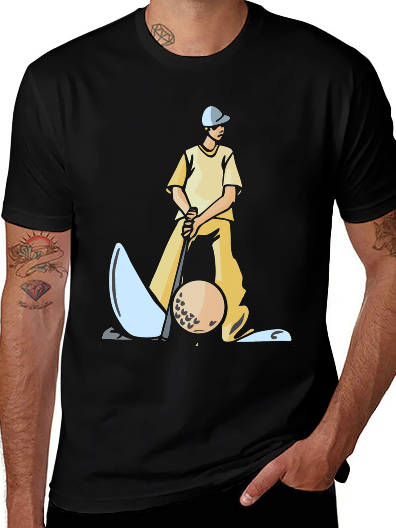 Variant 20 of Golfer Graphic Tee - Unique Design, Comfortable Fit