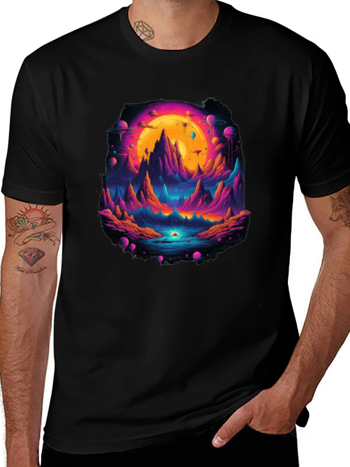 Variant 20 of Vaporwave Landscape Graphic T-Shirt