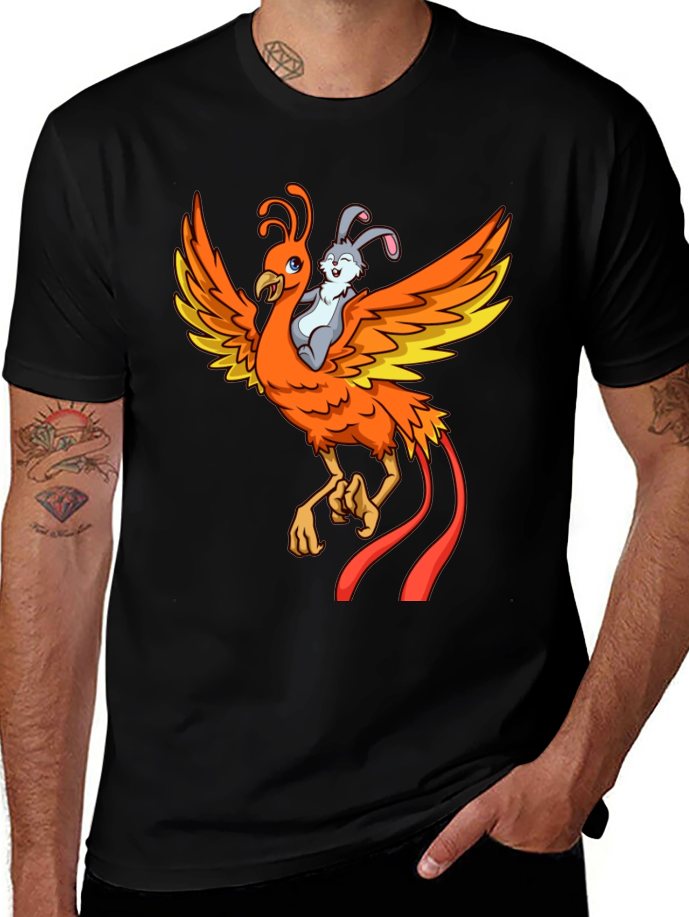 Variant 29 of Phoenix and Bunny Graphic T-Shirt