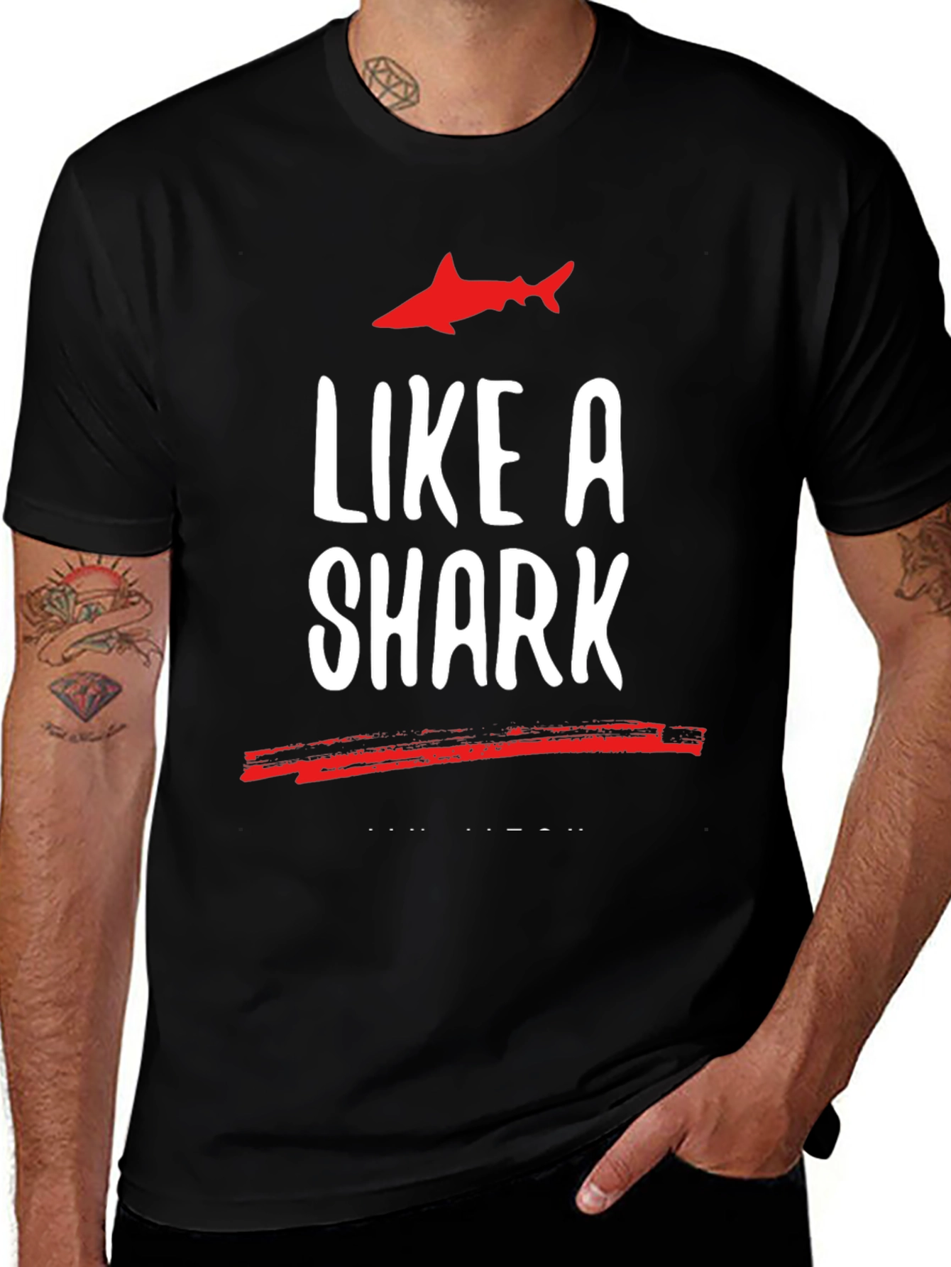 Variant 18 of Like A Shark Graphic Print Men's T-Shirt