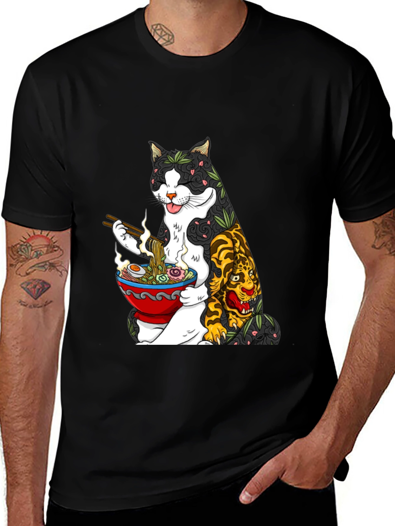 Variant 28 of Ramen Cat Graphic T-Shirt
