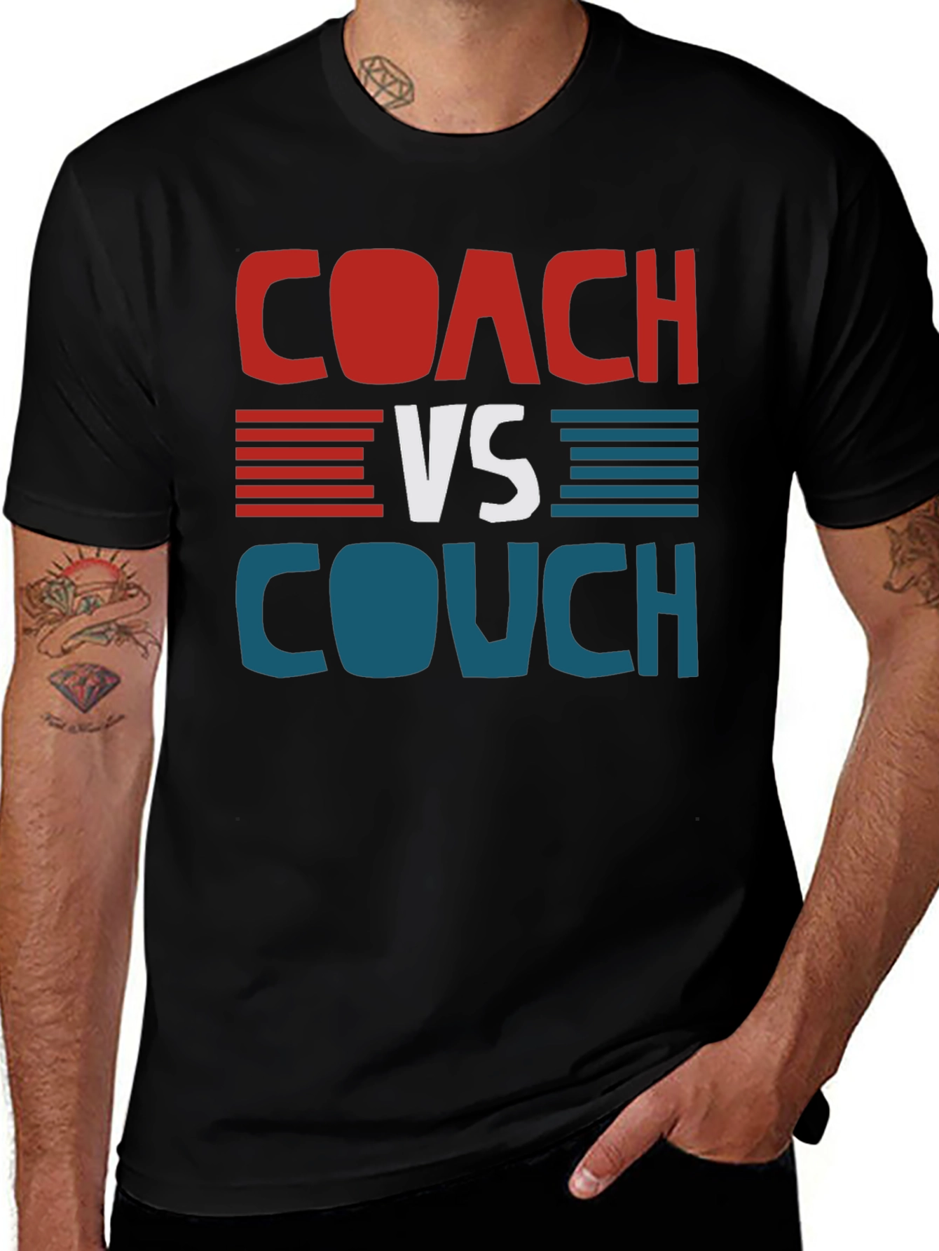 Coach vs Couch Graphic Tee - Stay Active!