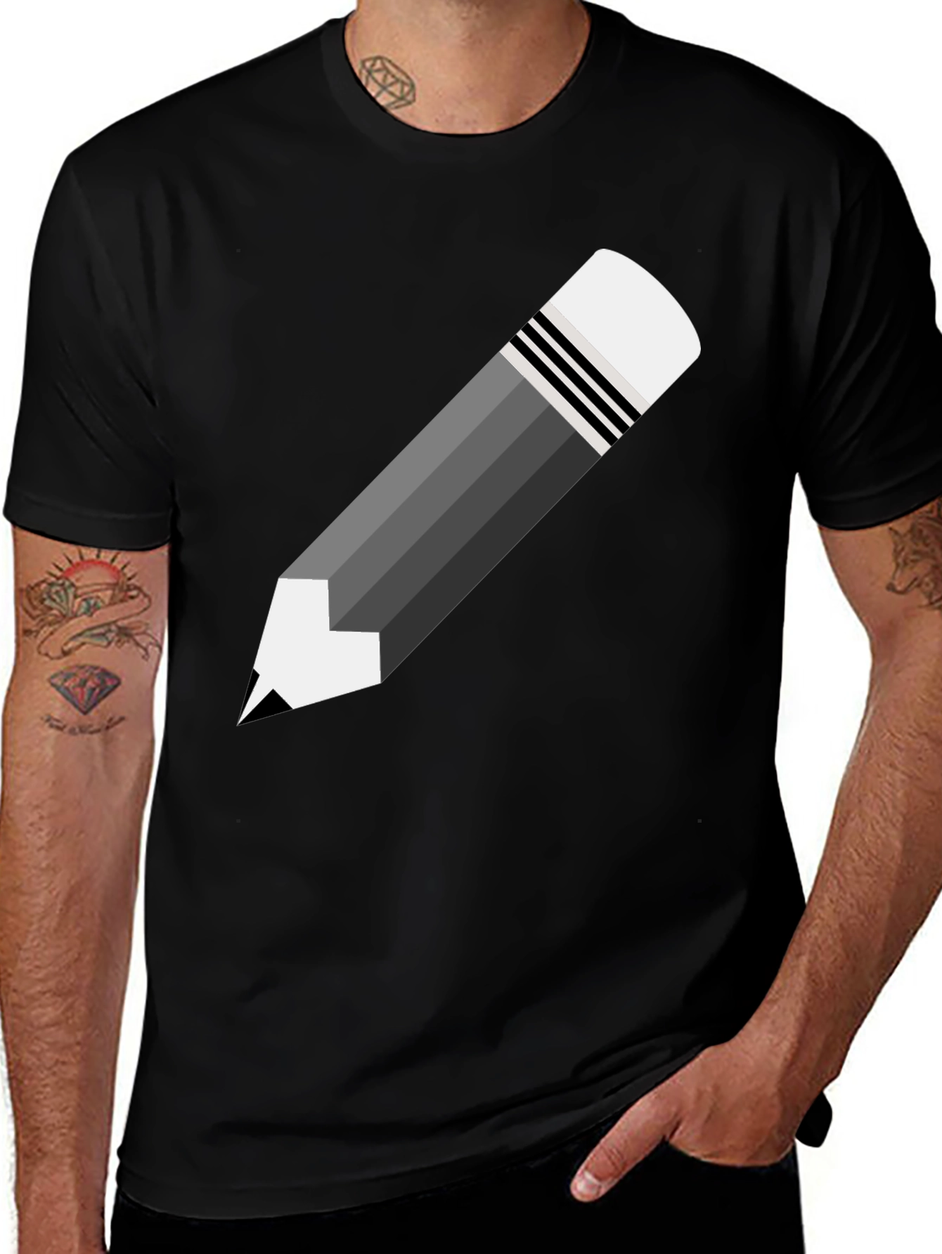Variant 11 of Pencil Graphic T-Shirt - Stylish & Unique Design
