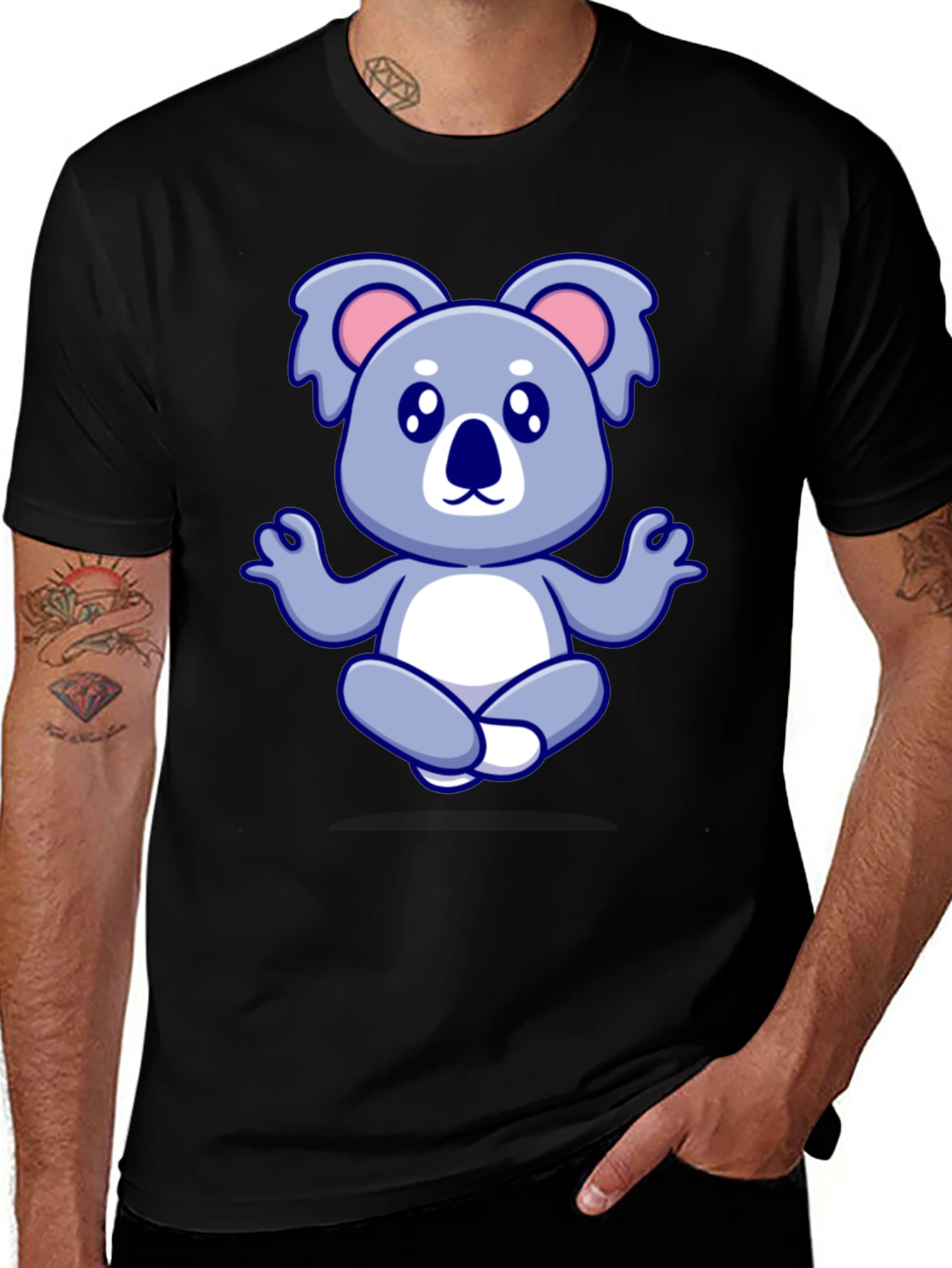 Variant 24 of Koala Meditation Black T-Shirt