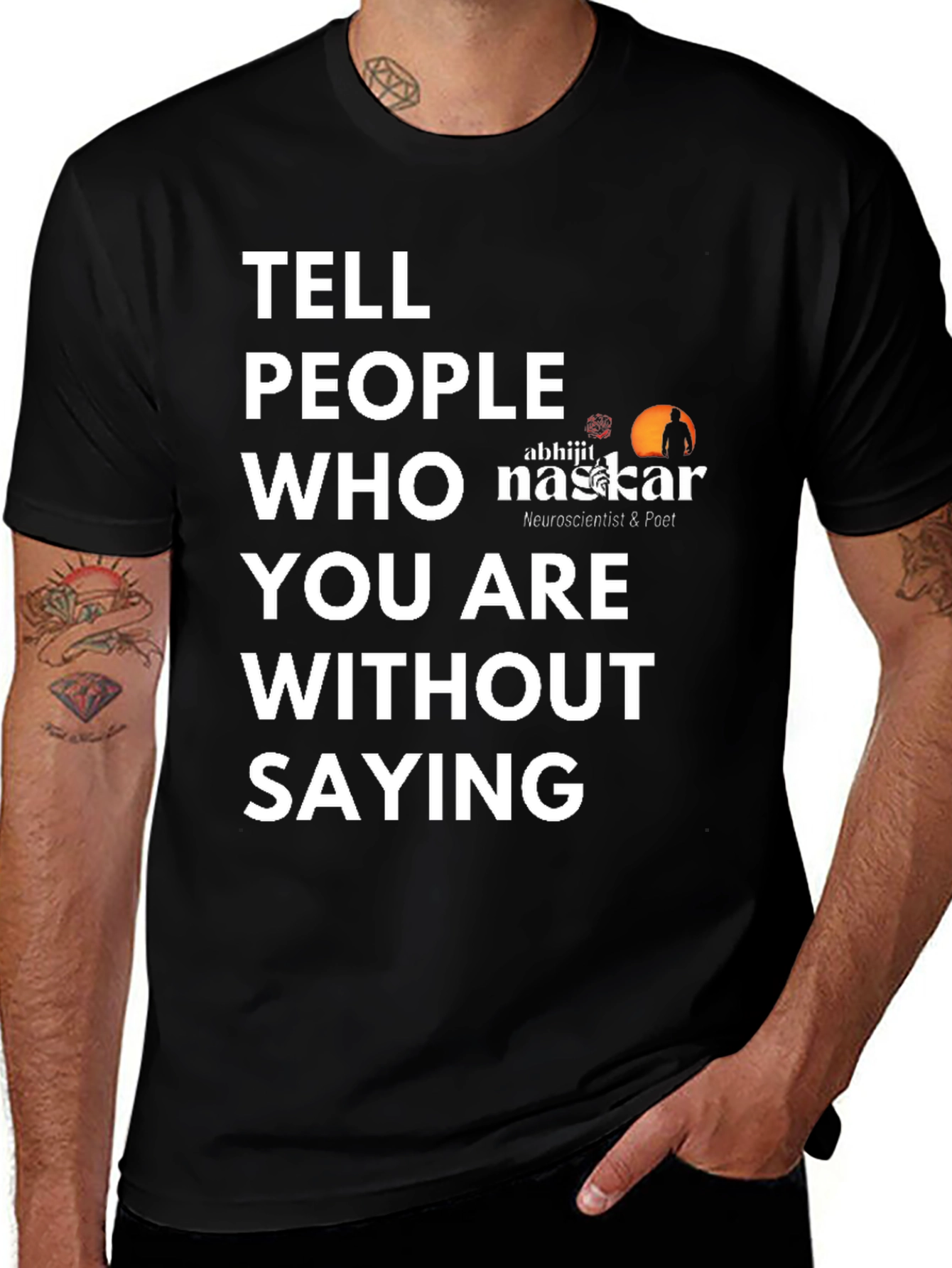 Tell People Who You Are Black T-Shirt