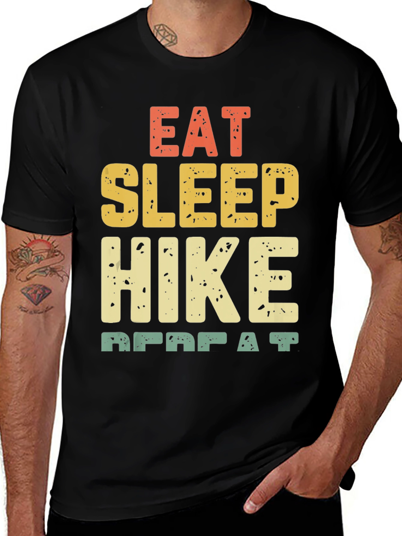 Variant 22 of Eat Sleep Hike Repeat Graphic Tee