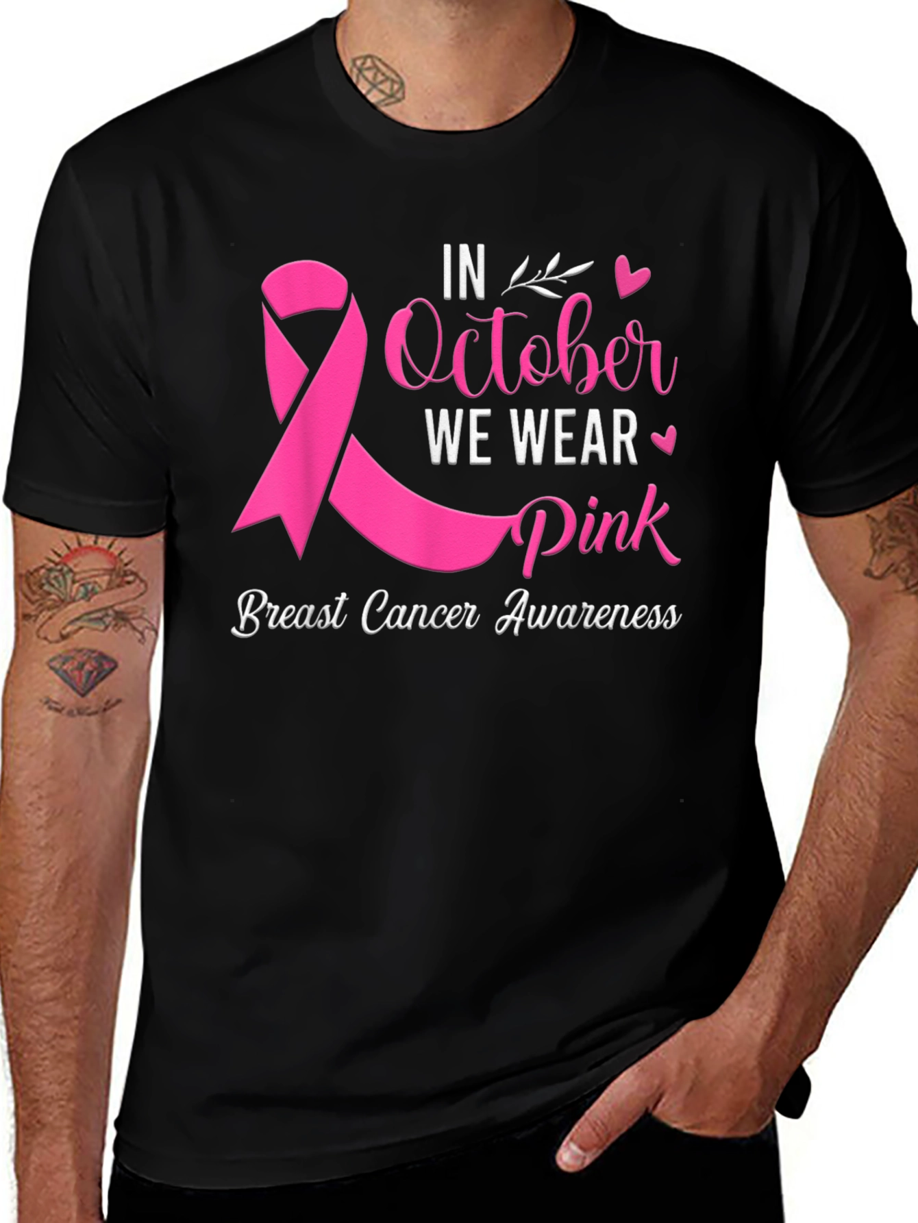 Variant 30 of Breast Cancer Awareness T-Shirt - In October We Wear Pink