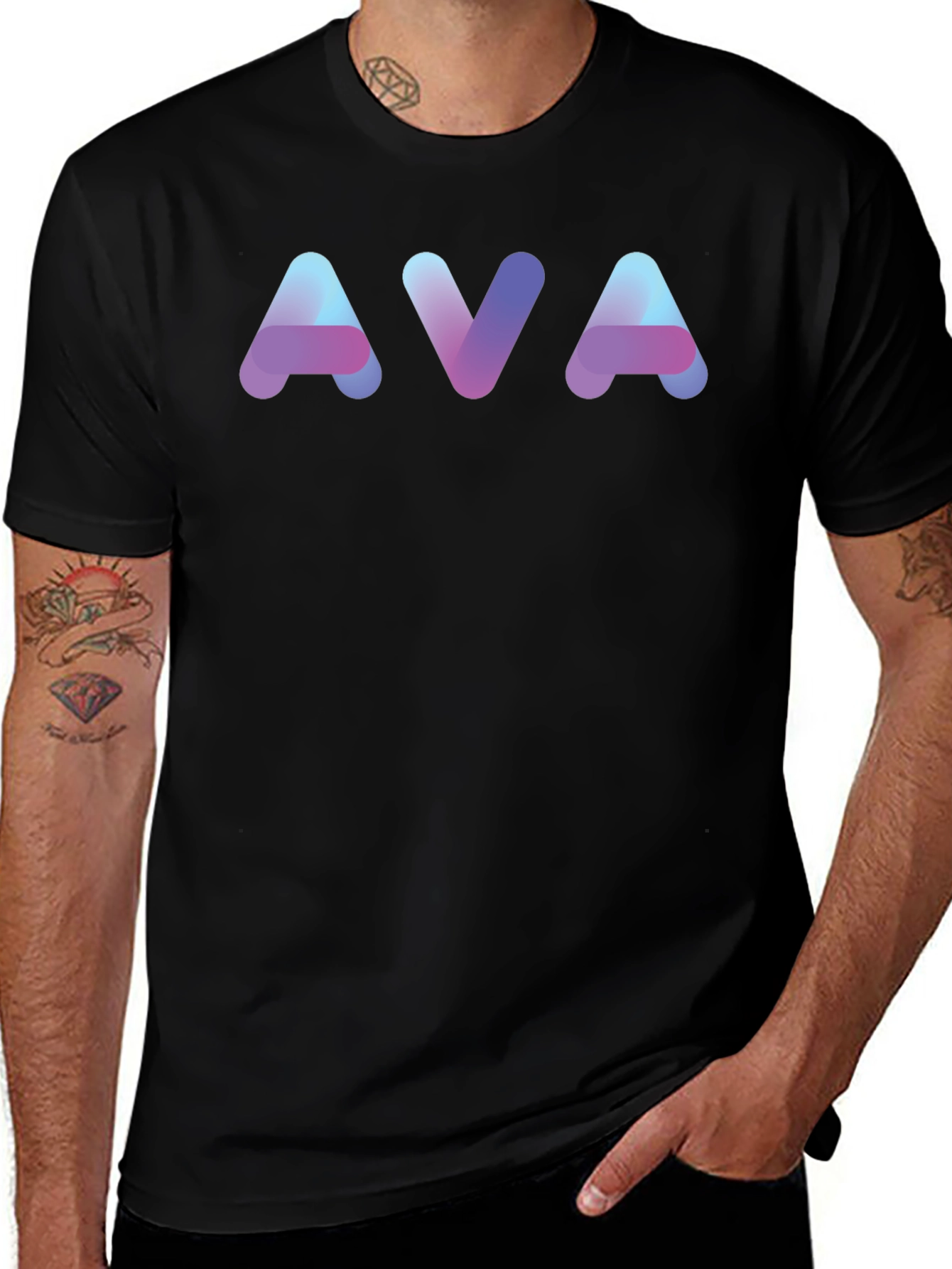 Variant 10 of AVA Gradient Logo T-Shirt - Trendy Casual Wear