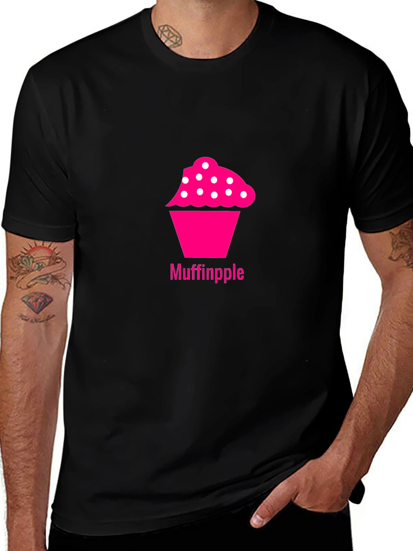 Muffinpple Graphic Tee - Pink Cupcake Design