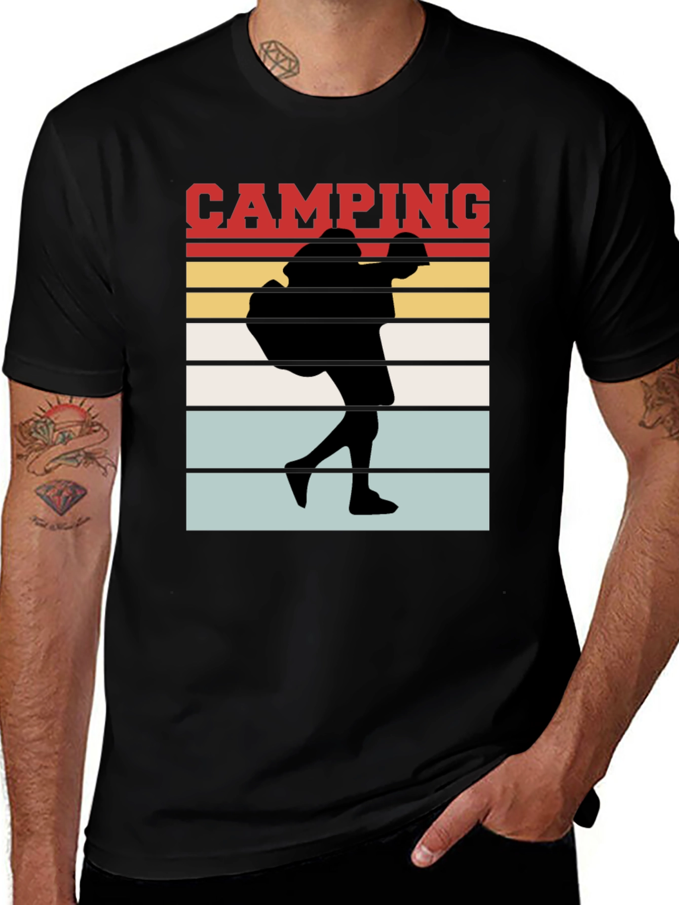 Variant 18 of Camping Silhouette Graphic Tee