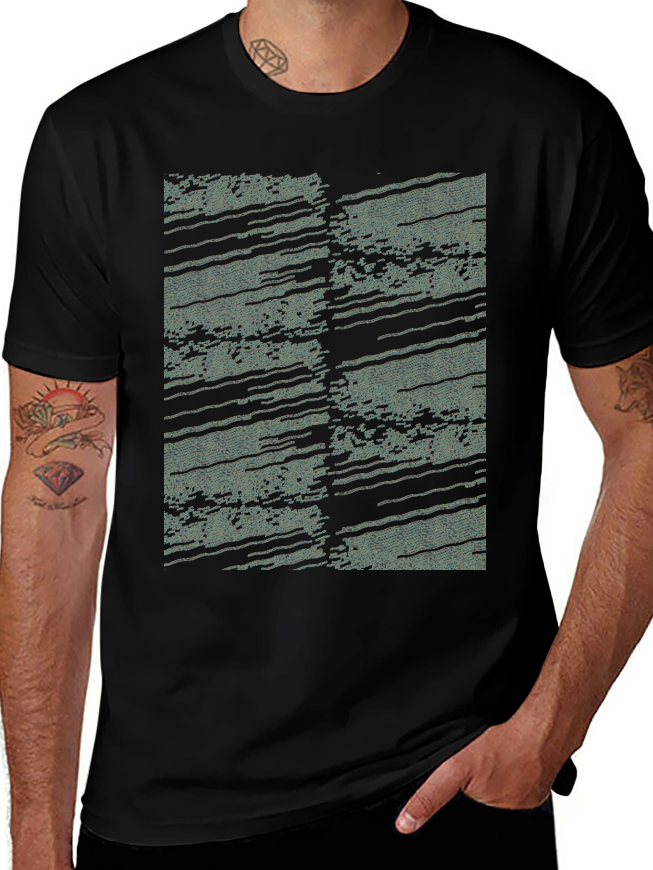 Variant 4 of Abstract Pattern Black T-Shirt