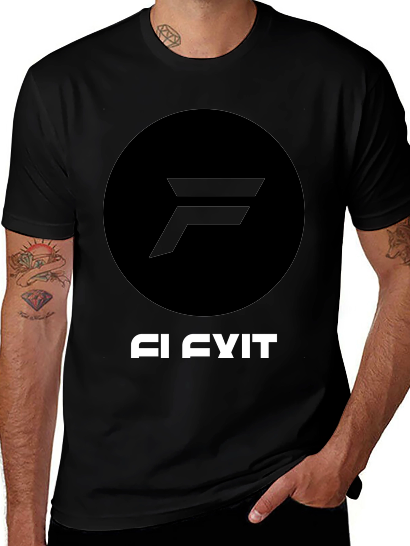 Variant 6 of Elevate Exit Black Graphic Tee