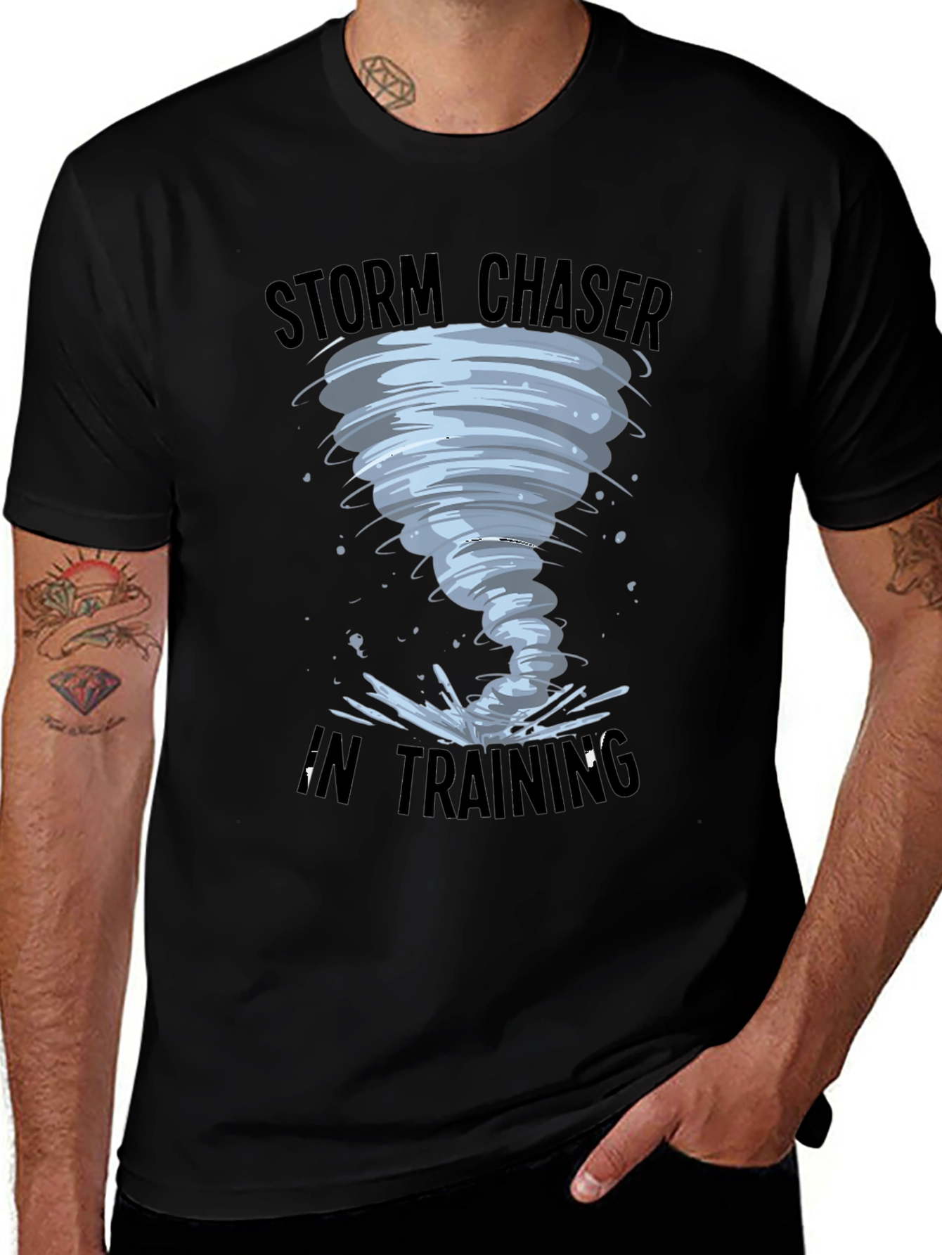 Variant 16 of Storm Chaser in Training Black T-Shirt