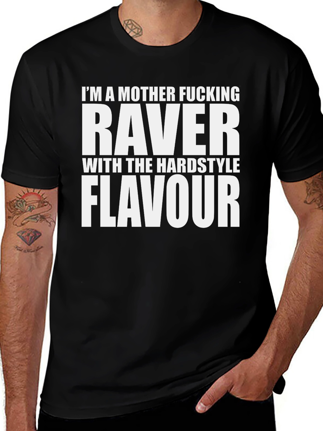 Variant 3 of Raver Hardstyle Flavour Graphic Tee