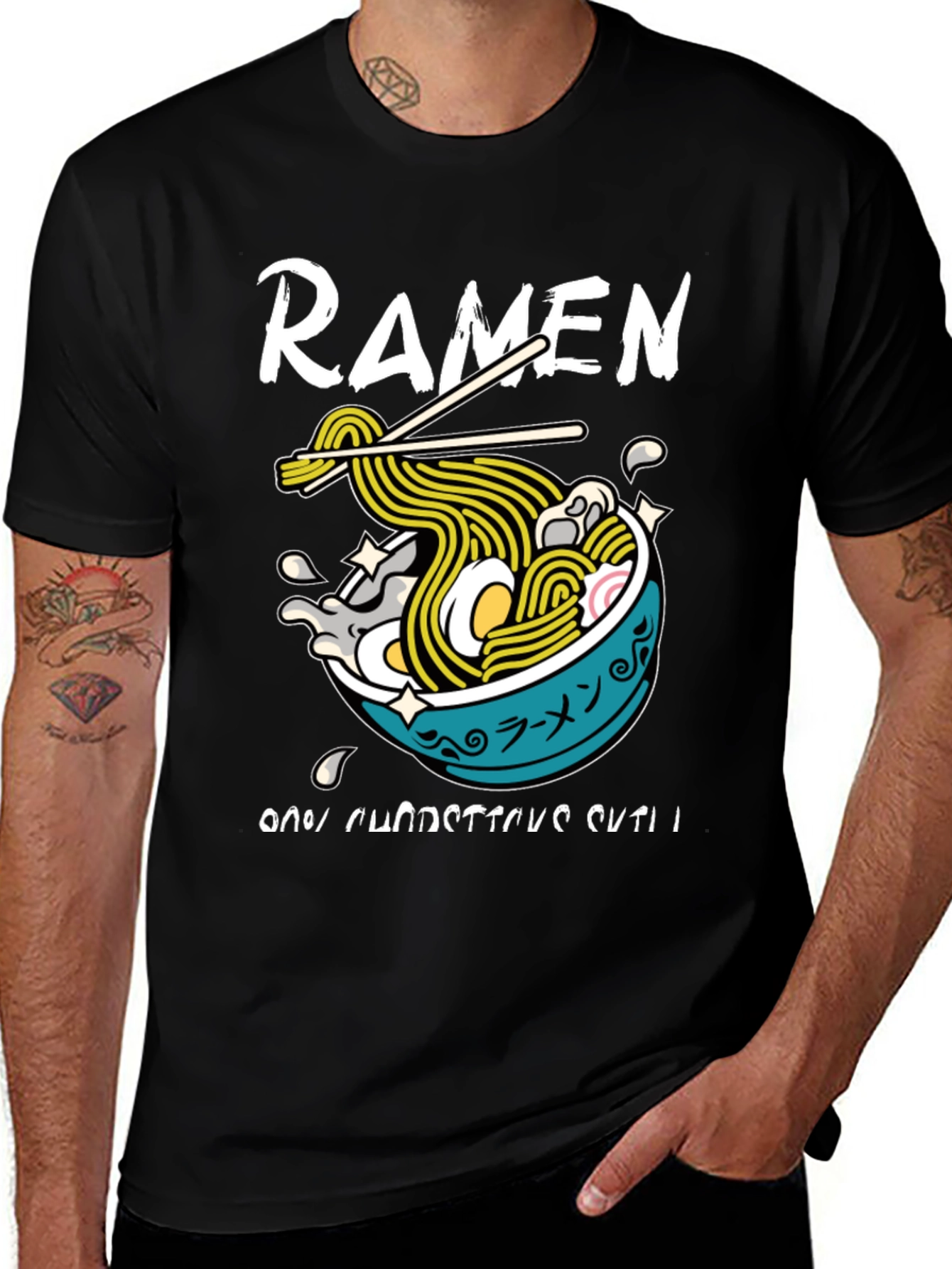 Ramen Graphic T-Shirt: 90% Noodle Consumption!