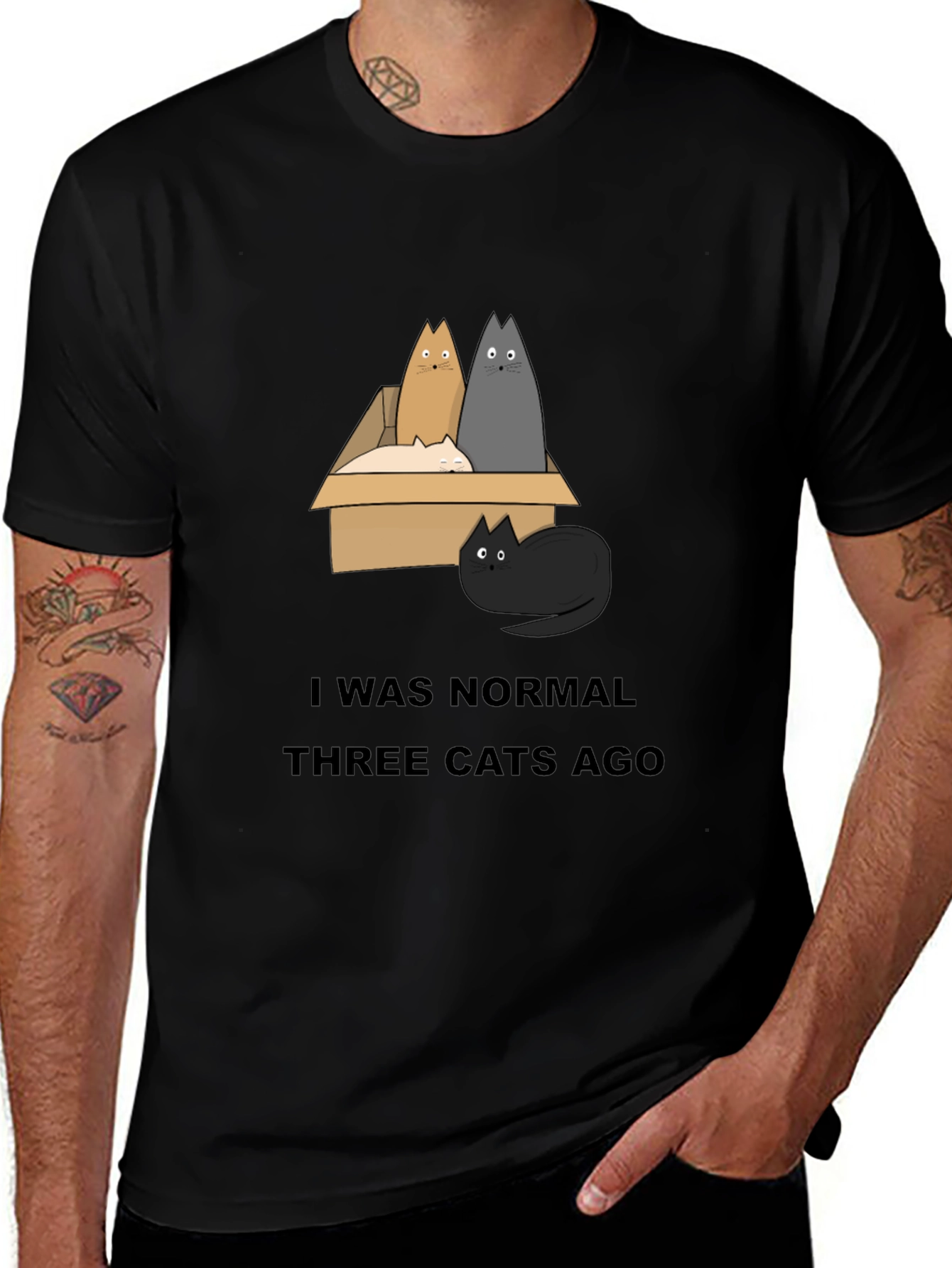 Variant 22 of Funny Cat Lover T-Shirt - I Was Normal Three Cats Ago