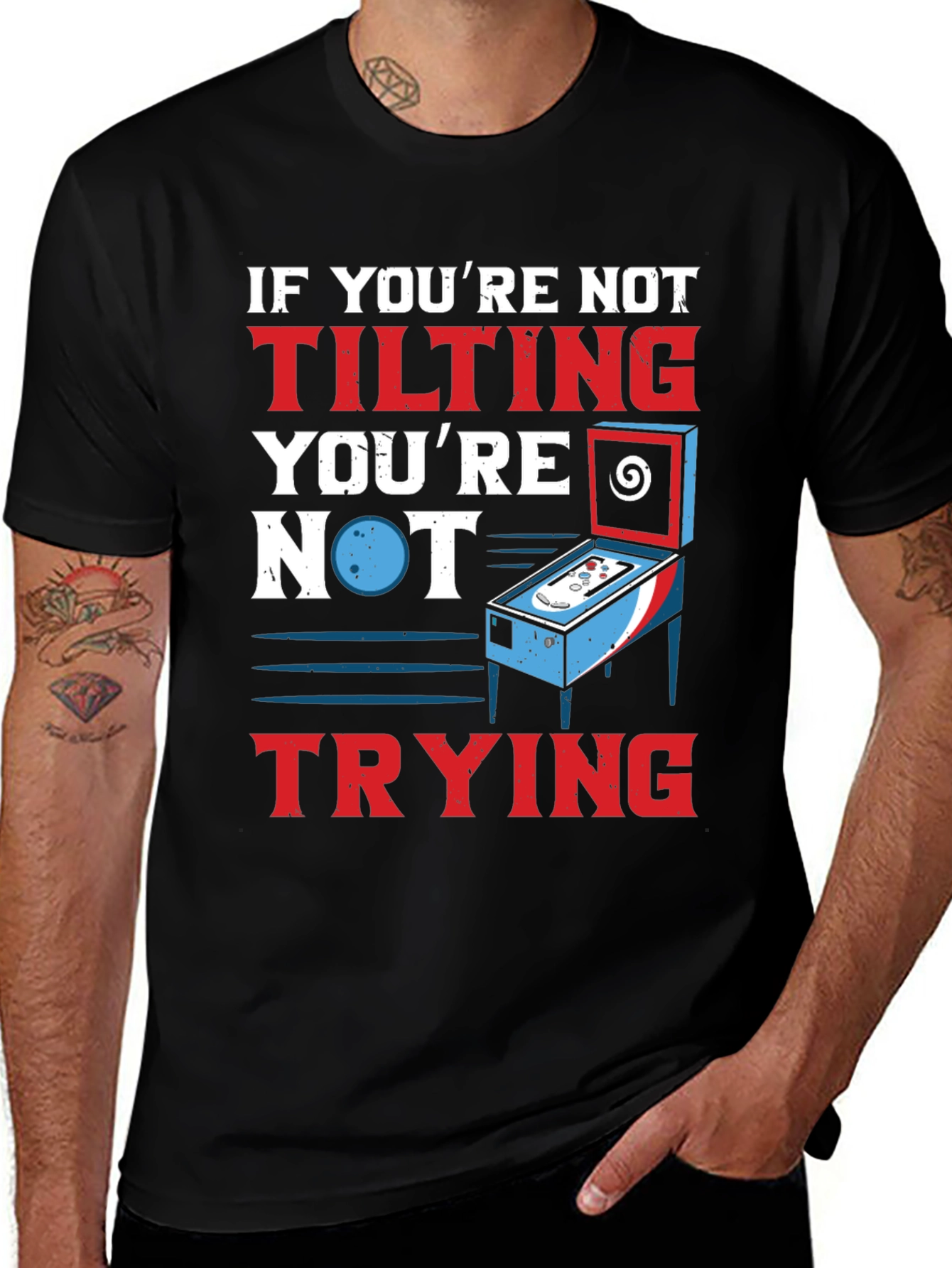 Variant 19 of Tilting Pinball Funny Graphic T-Shirt