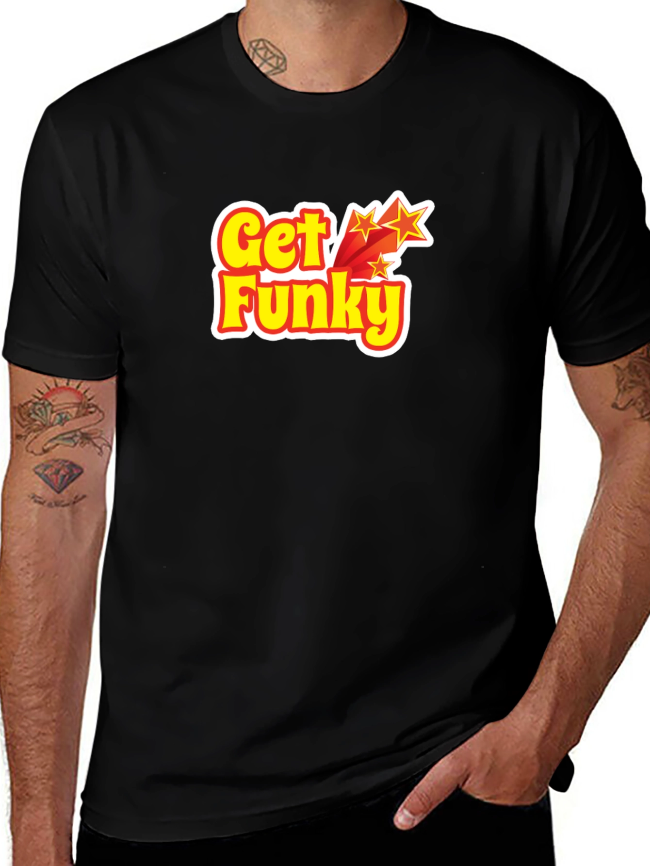 Variant 30 of Get Funky Graphic T-Shirt - Black
