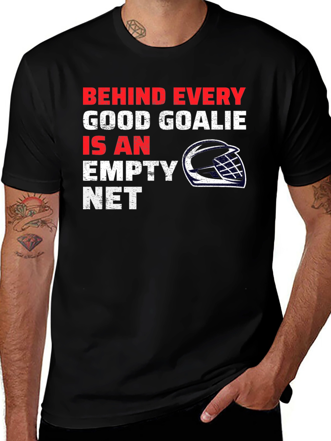 Variant 19 of Hockey Goalie T-Shirt - Behind Every Good Goalie